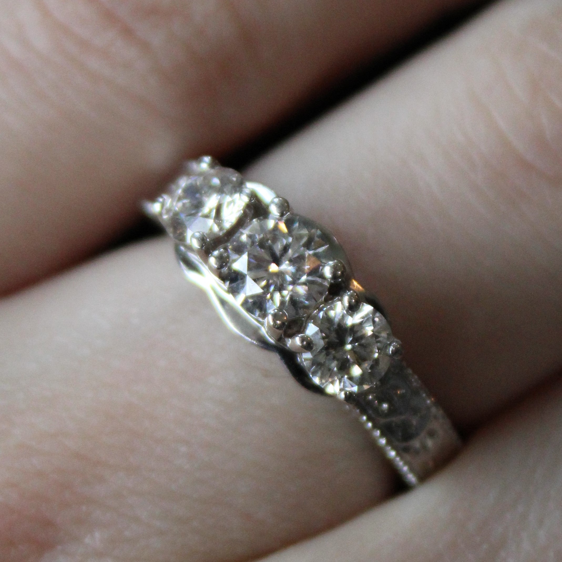 Three Stone Diamond Engagement Ring | 1.45ctw | SZ 7.5 |