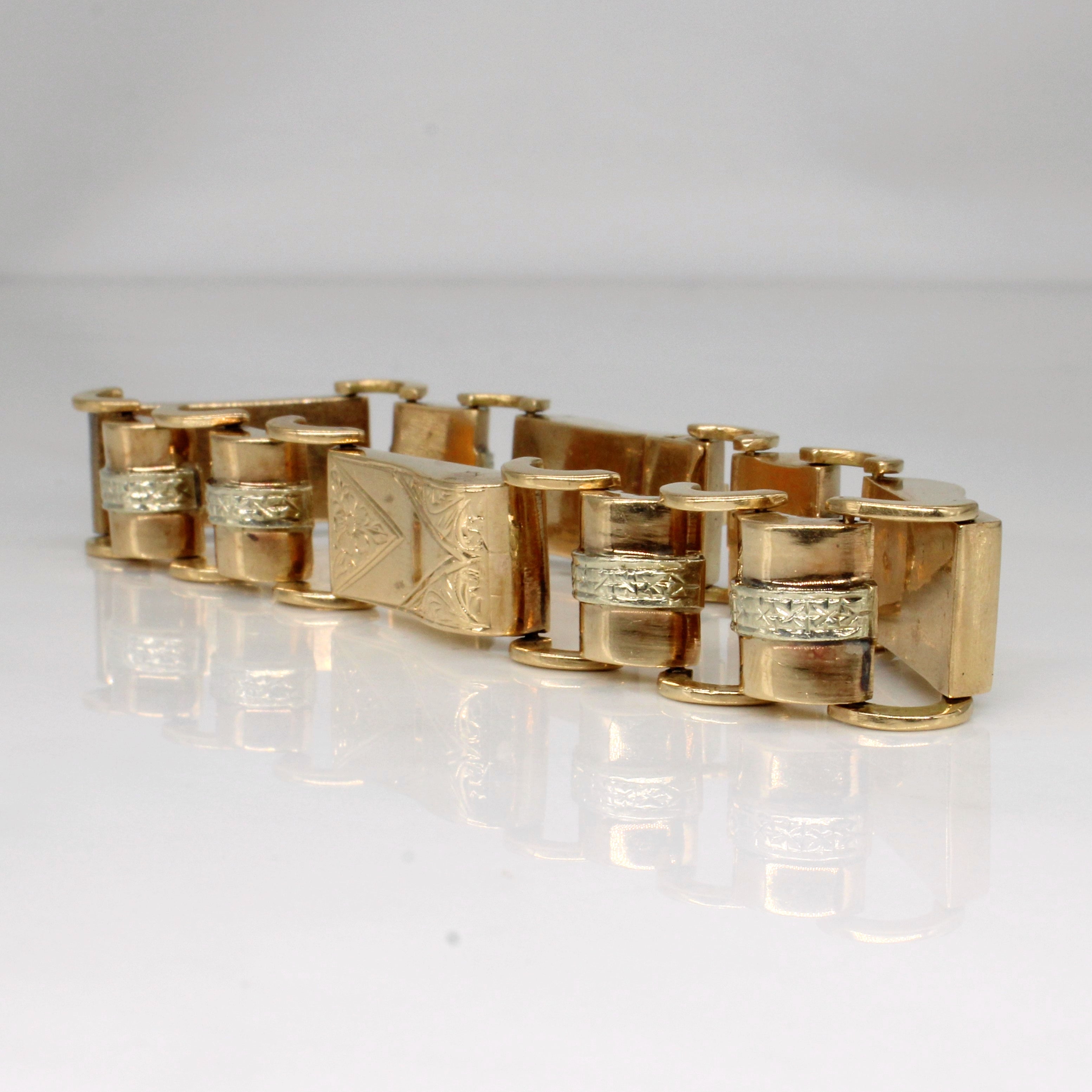 14k Two Tone Gold Bracelet | 8" |