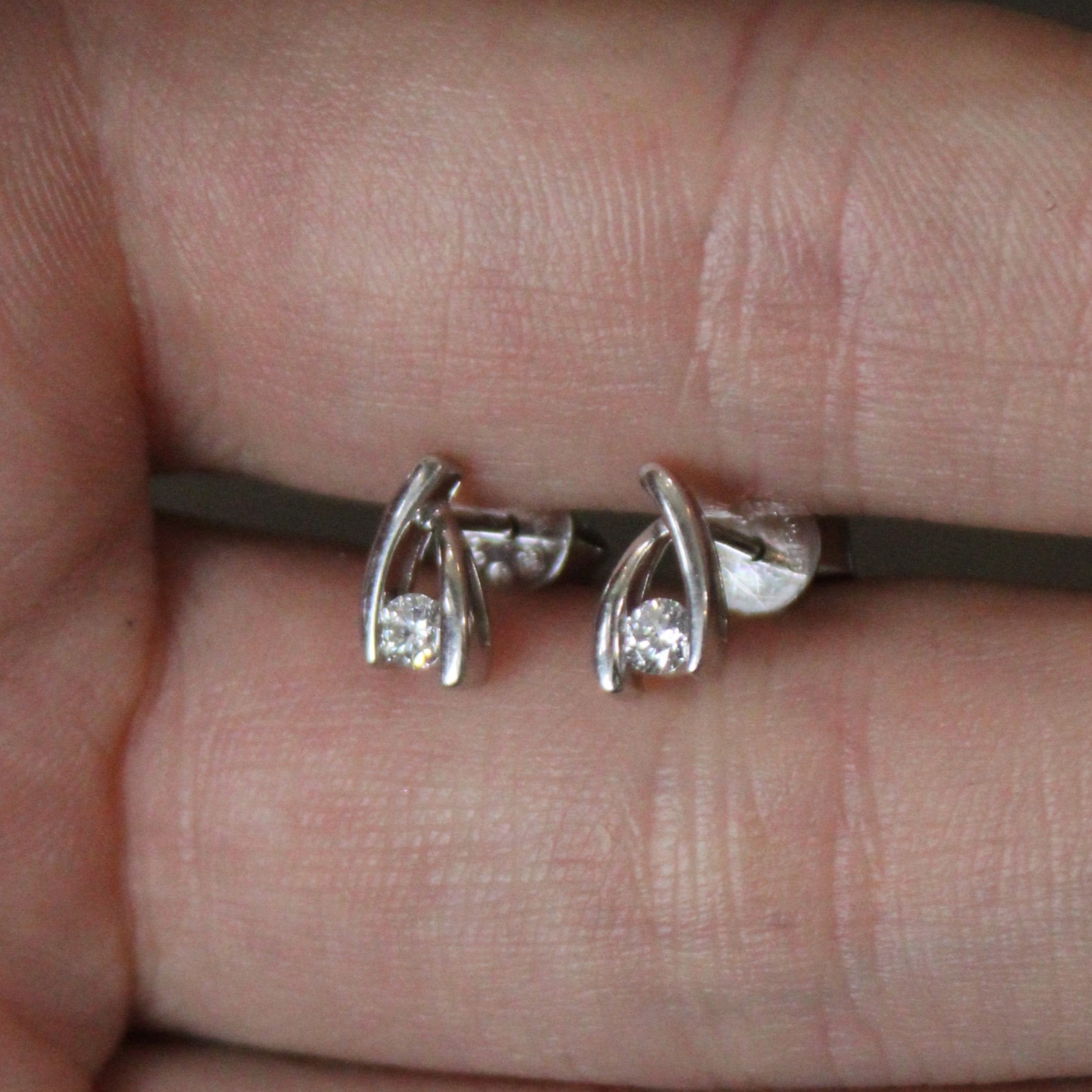 Tension Set Diamond Earrings | 0.19ctw |