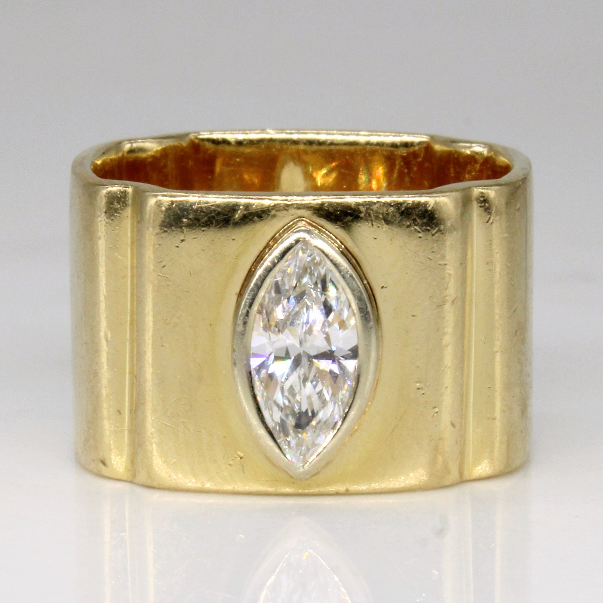 Bague de fiançailles en diamant taille marquise | 0,80 ct | Taille 7,25 |