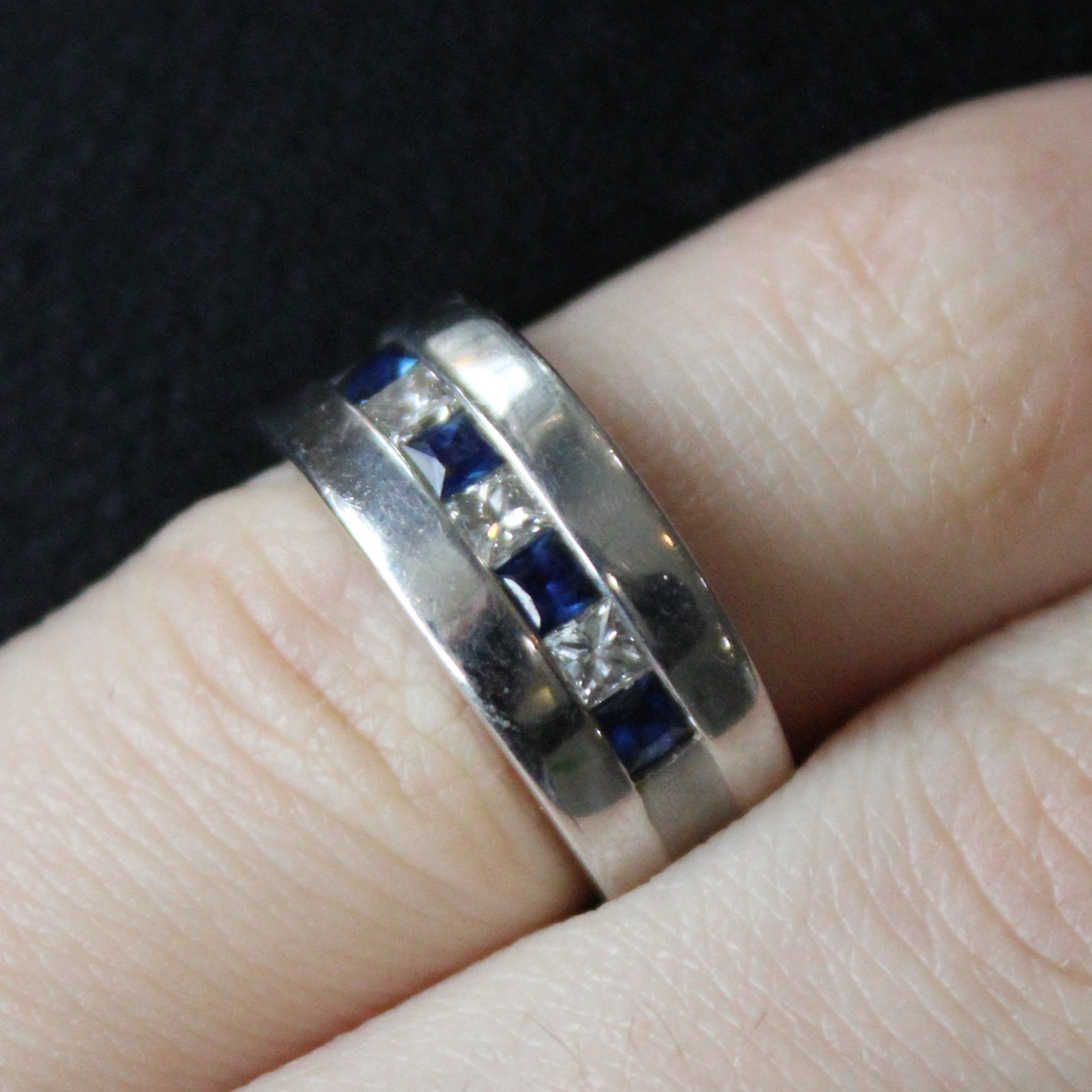 Sapphire & Diamond Channel Set Ring | 0.40ctw, 0.30ctw | SZ 4.25 |