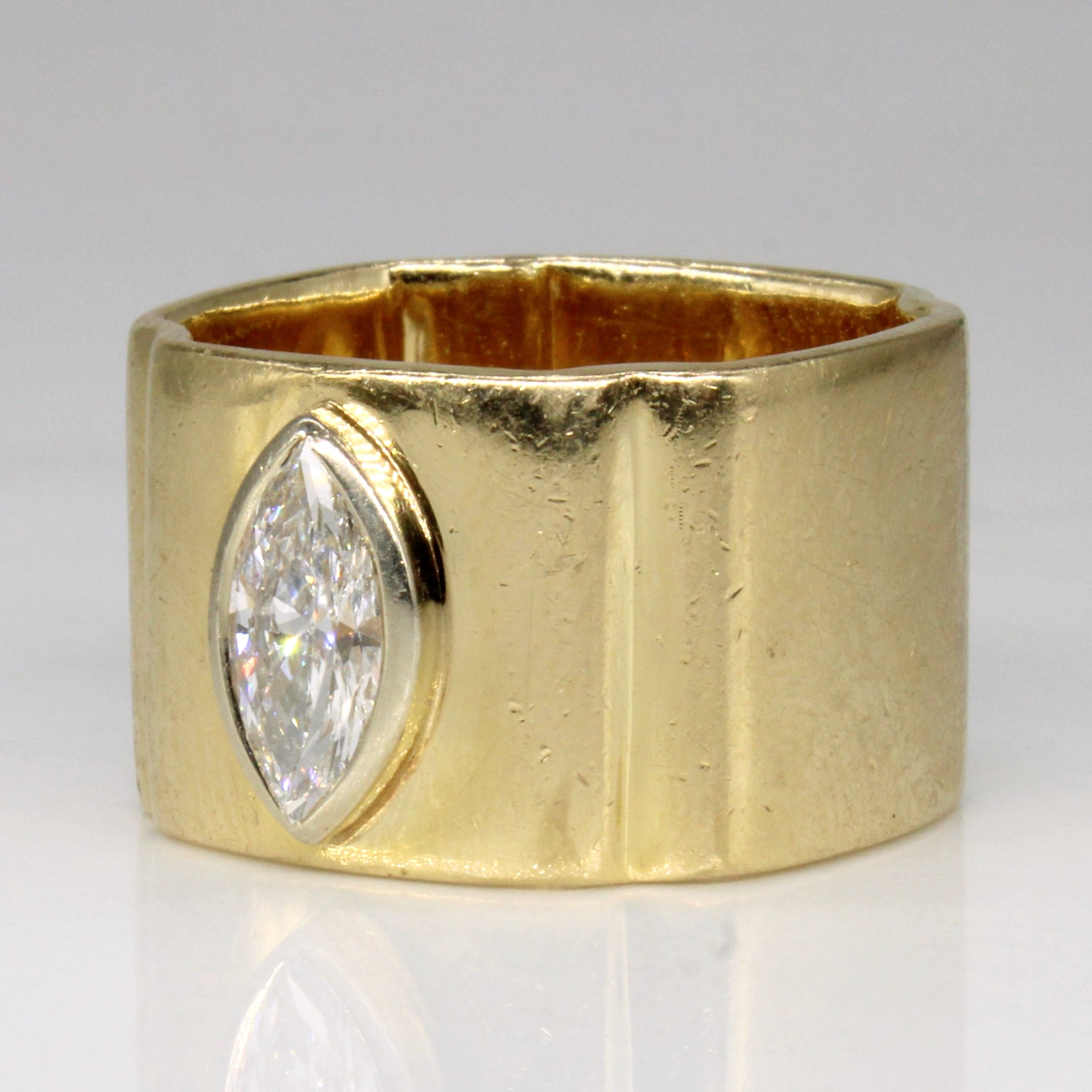 Bague de fiançailles en diamant taille marquise | 0,80 ct | Taille 7,25 |
