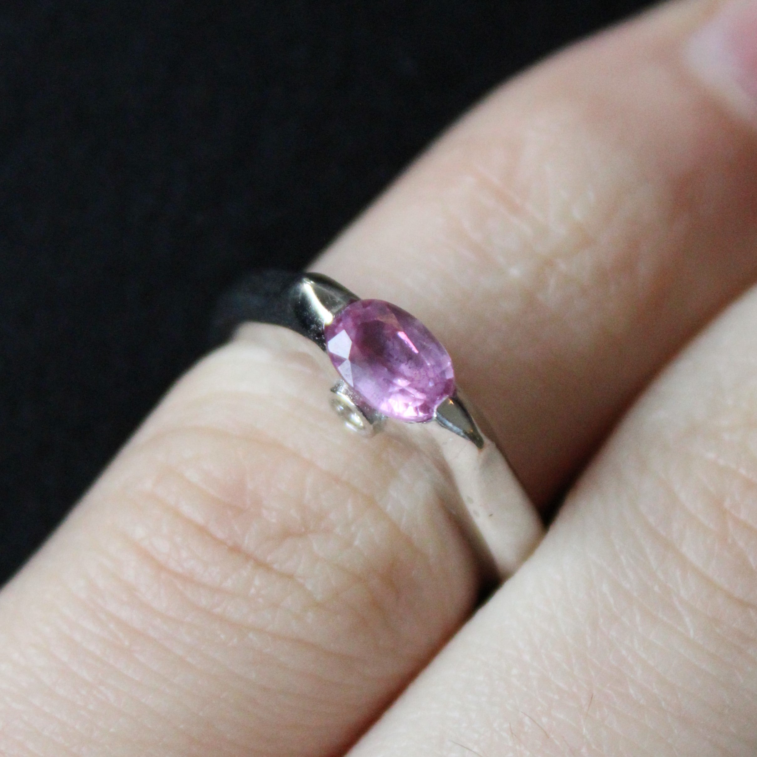 Pink Sapphire & Diamond Ring | 0.50ct, 0.05ctw | SZ 7 |