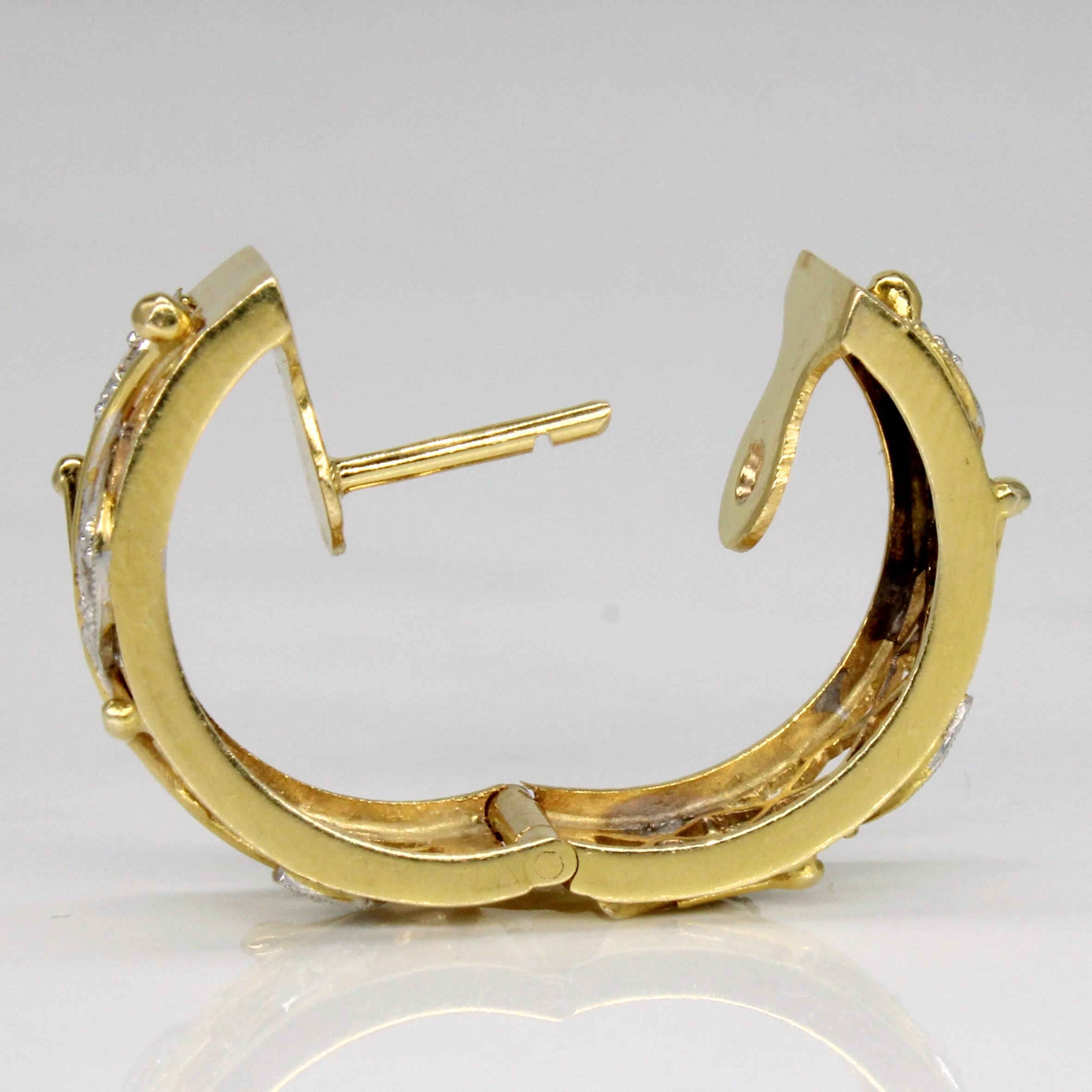 Boucles d'oreilles créoles en diamant | 0,08 ct |