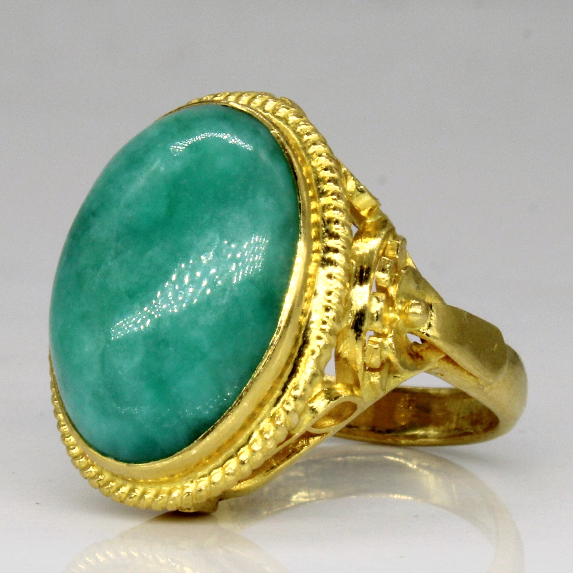 Jadeite Cocktail Ring | 7.65ct | SZ 5.25 |
