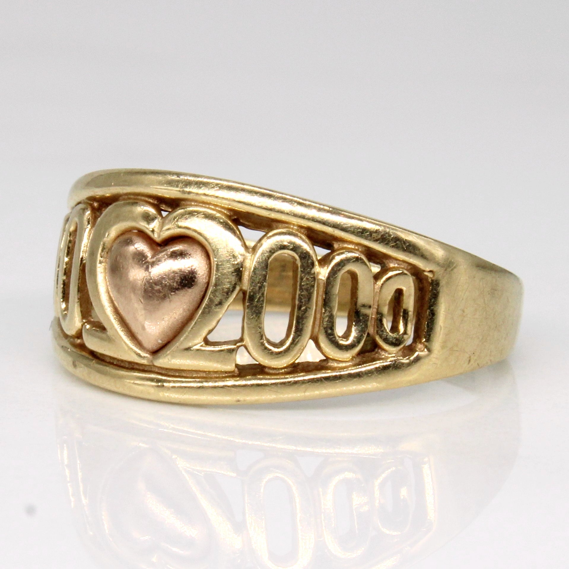 10k Two Tone Gold Heart Ring | SZ 5 |
