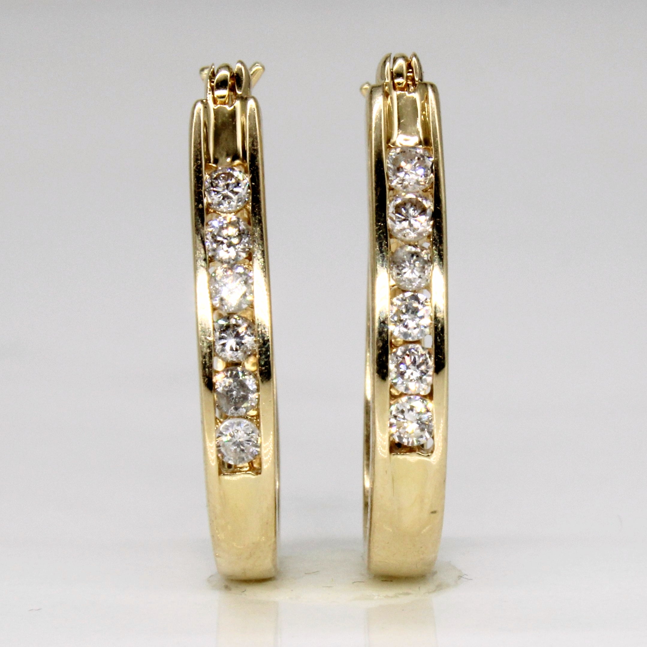 Boucles d'oreilles créoles en diamant | 0,36 ct |