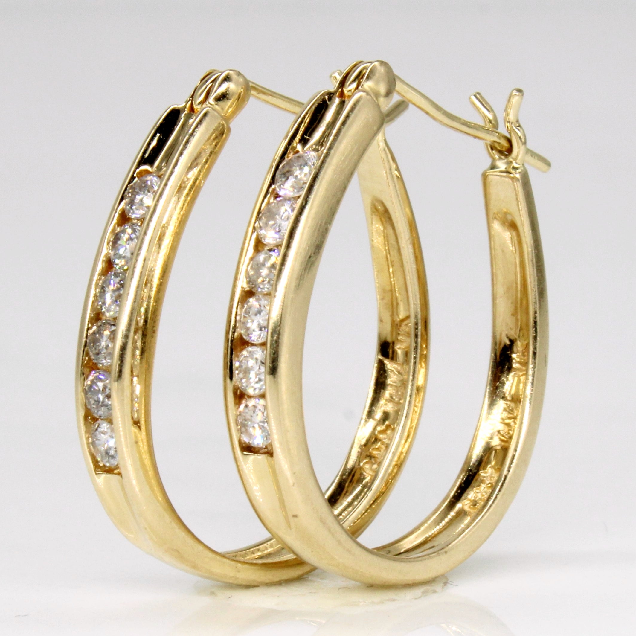 Boucles d'oreilles créoles en diamant | 0,36 ct |