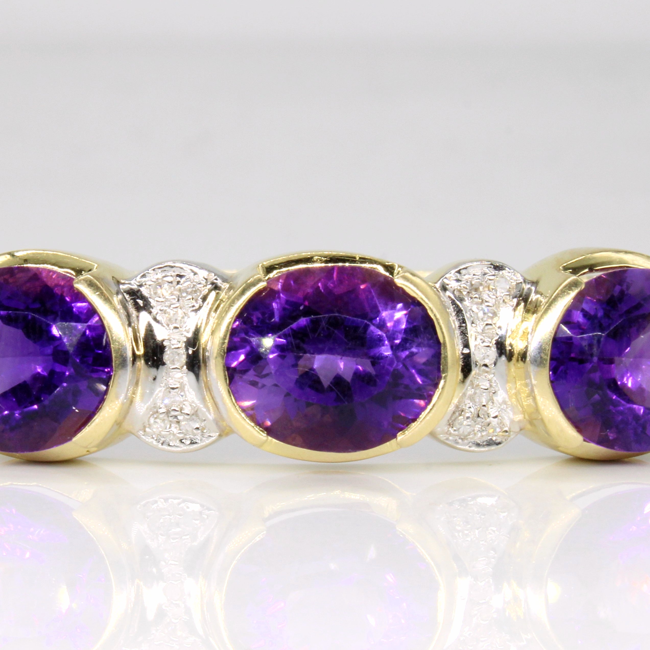 Amethyst & Diamond Bracelet | 12.75ctw, 0.04ctw | 6.5" |