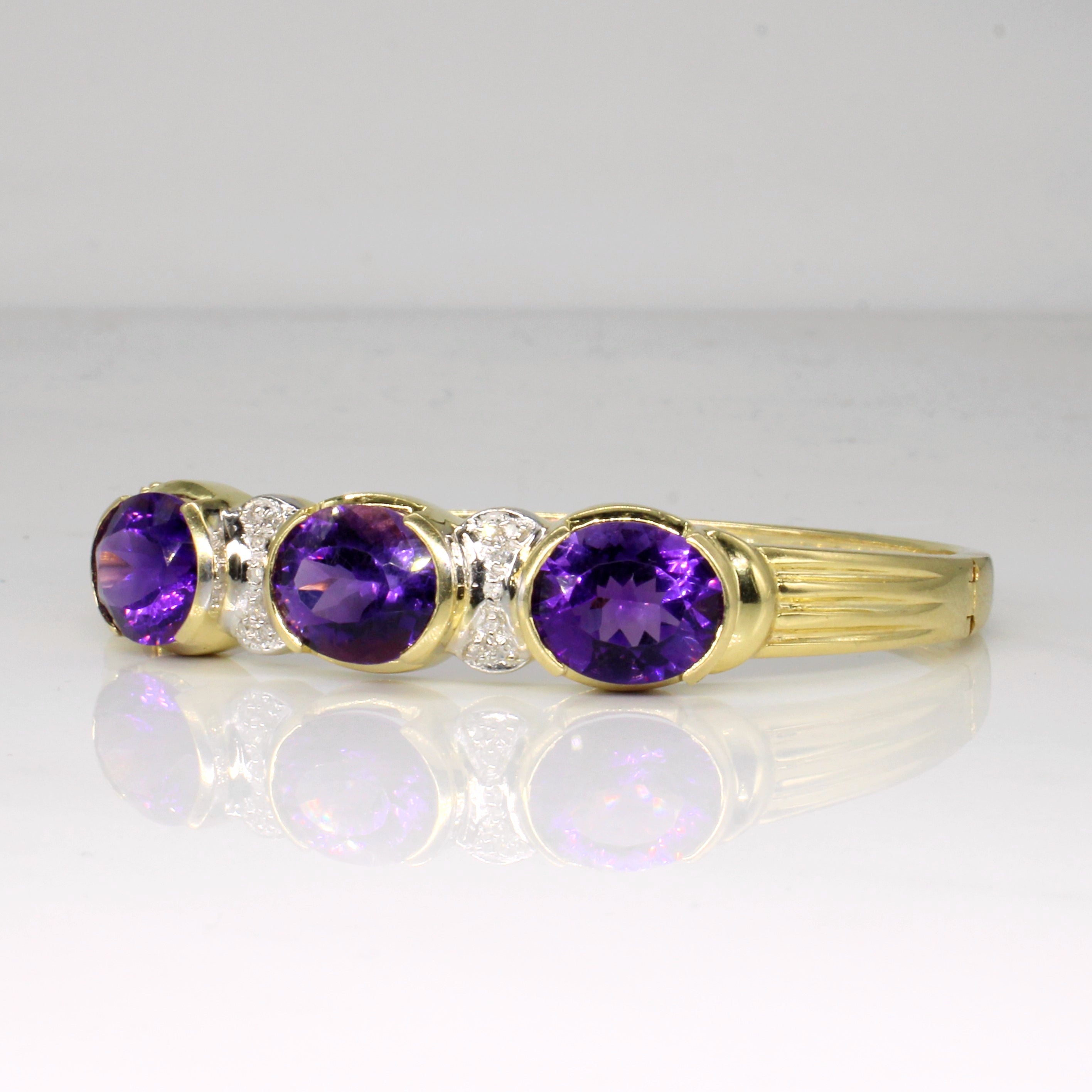 Amethyst & Diamond Bracelet | 12.75ctw, 0.04ctw | 6.5" |