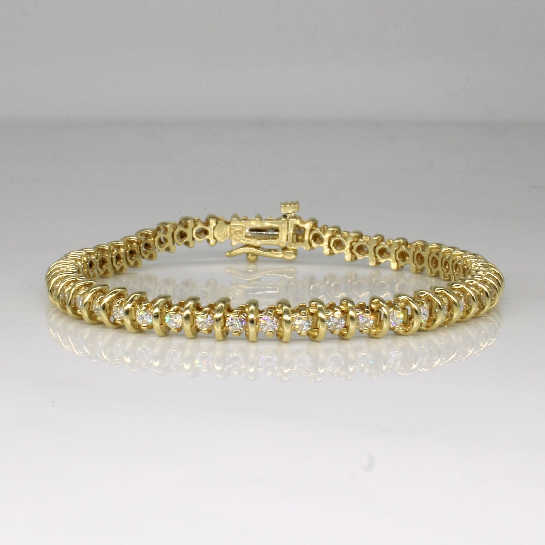 Bracelet de tennis en diamants | 1,25 ct | 17,8 cm |