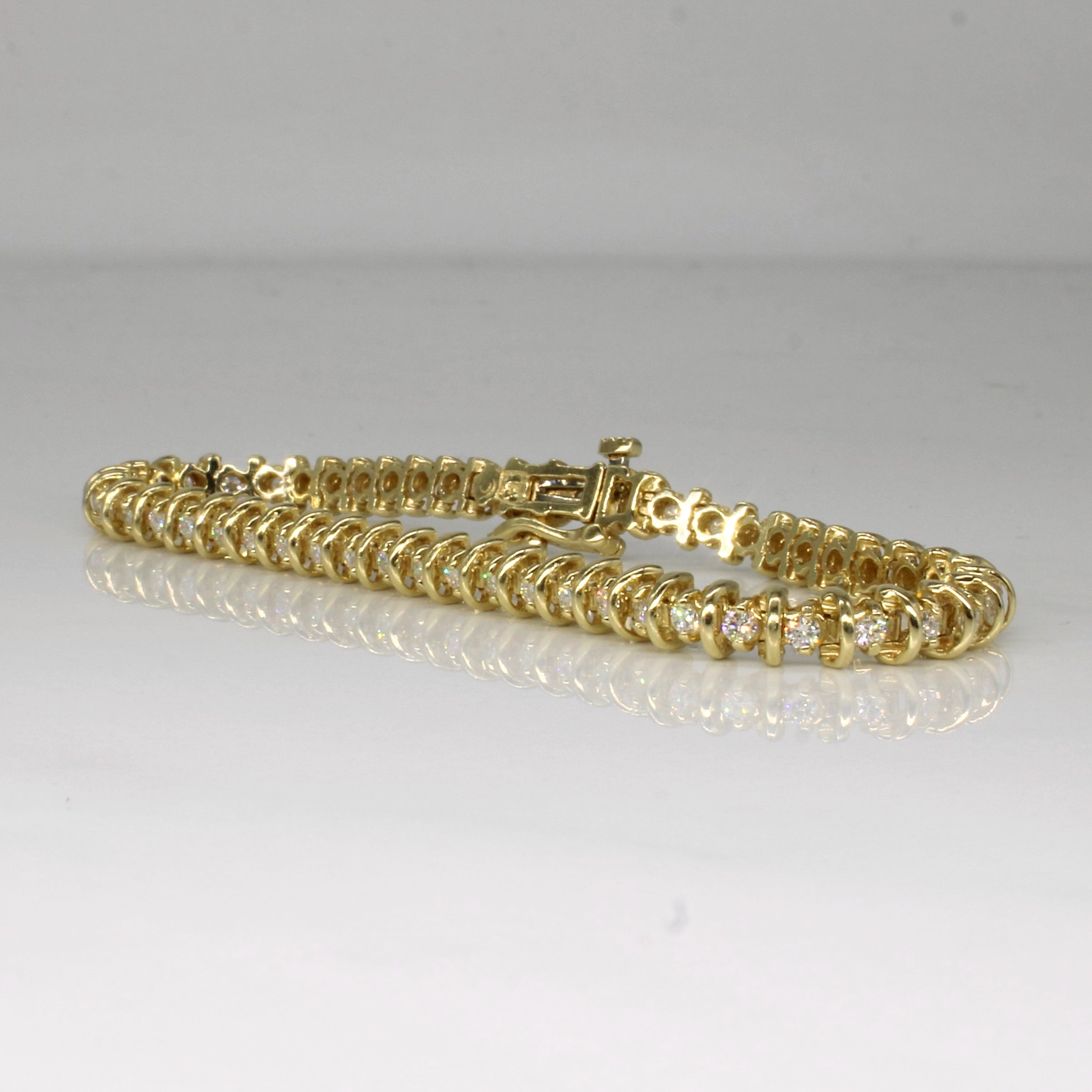Bracelet de tennis en diamants | 1,25 ct | 17,8 cm |