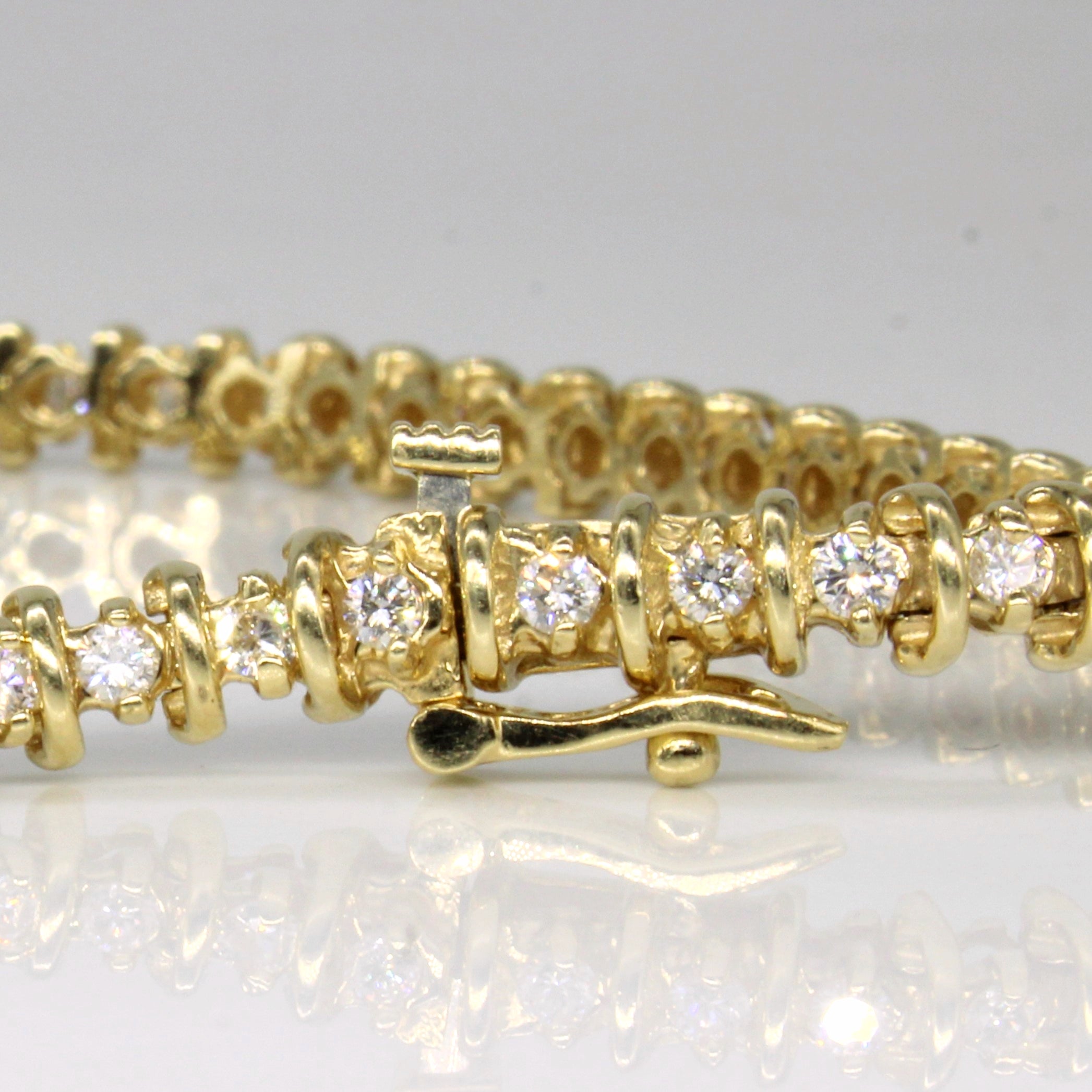 Bracelet de tennis en diamants | 1,25 ct | 17,8 cm |