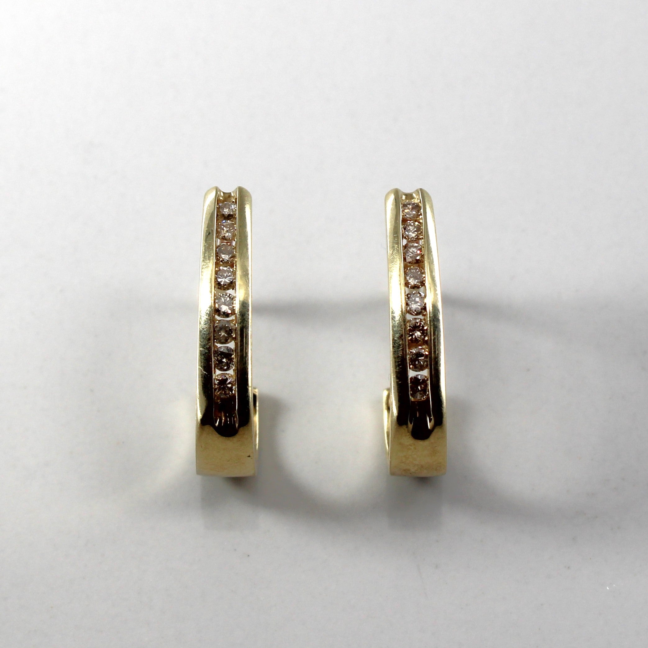 Diamond Semi Huggie Earrings | 0.24ctw |