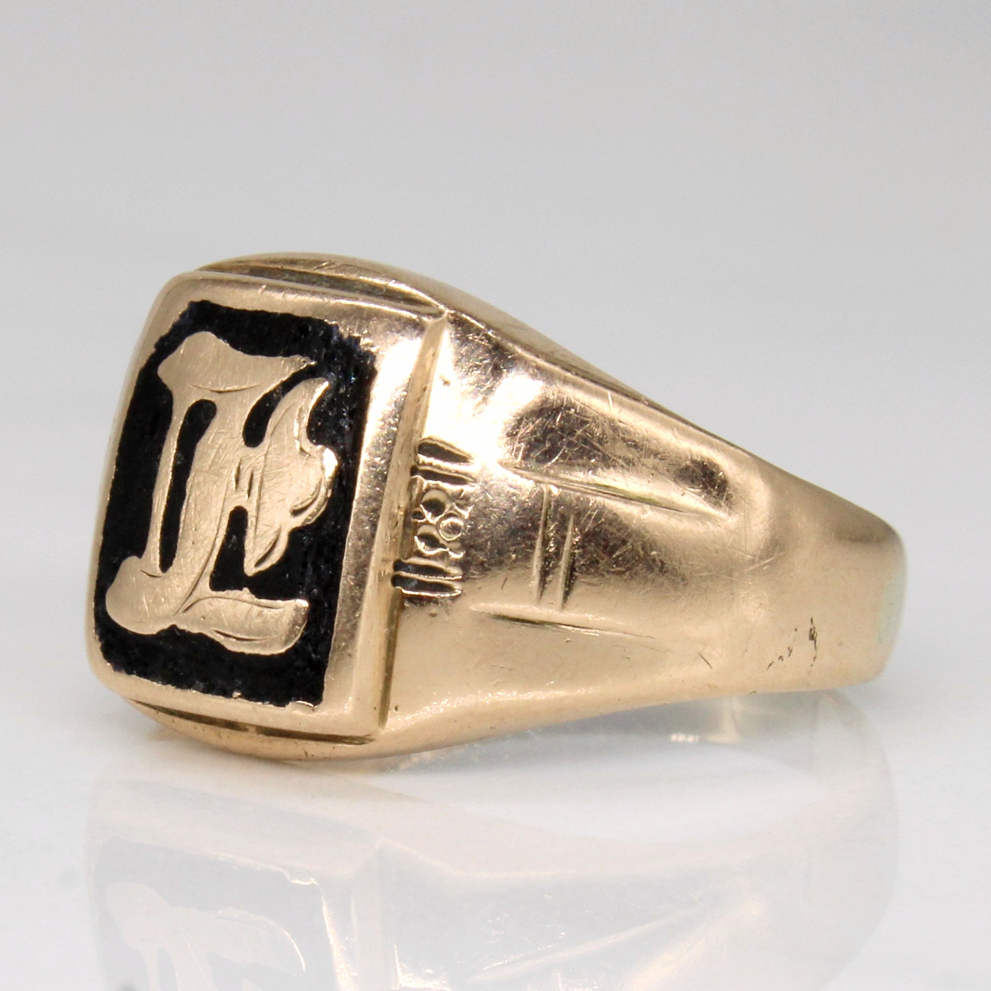 10k Yellow Gold Initial Ring | SZ 6.25 |