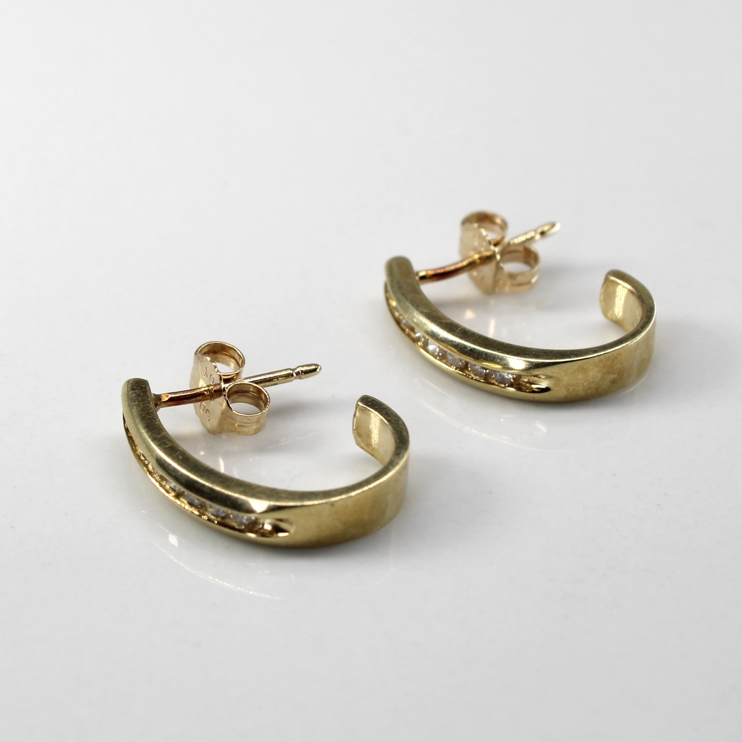 Diamond Semi Huggie Earrings | 0.24ctw |