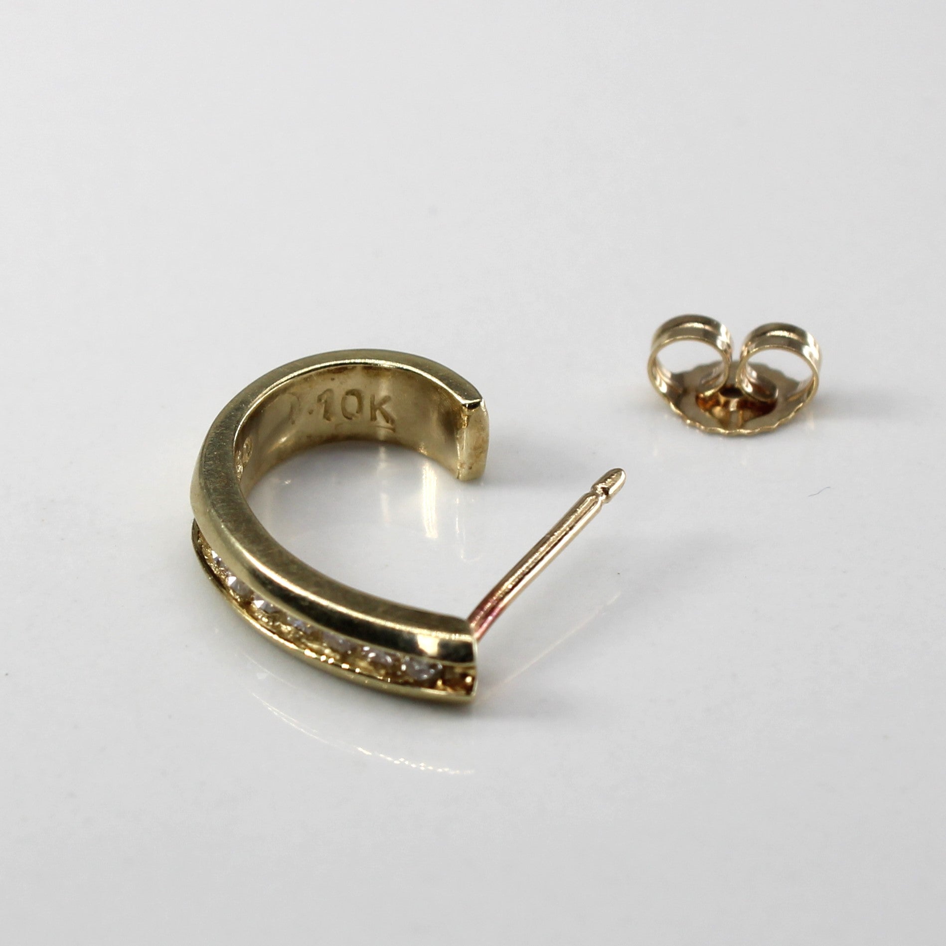 Diamond Semi Huggie Earrings | 0.24ctw |