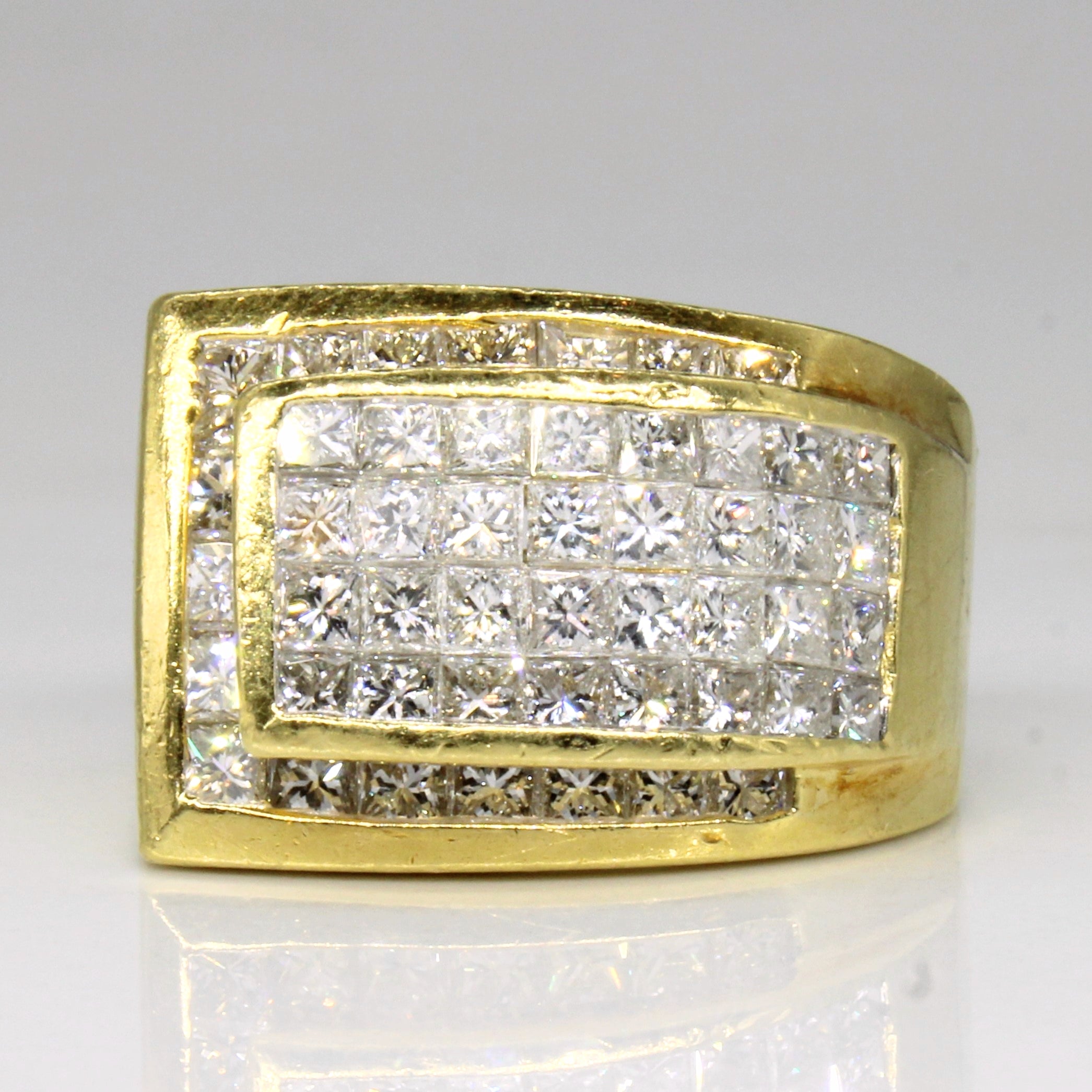 Princess Cut Diamond Cluster Ring | 2.20ctw | SZ 6 |