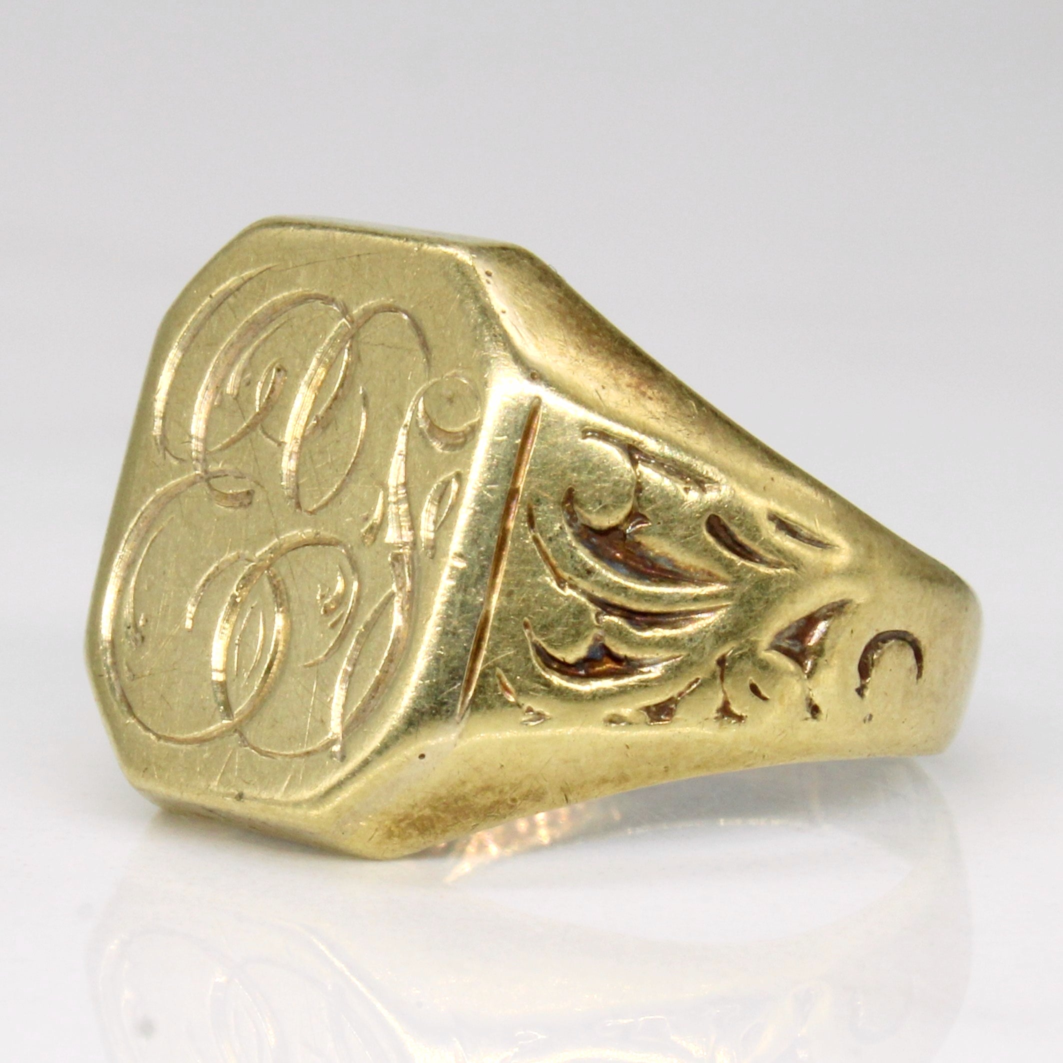 14k Yellow Gold Initial Ring | SZ 7.25 |