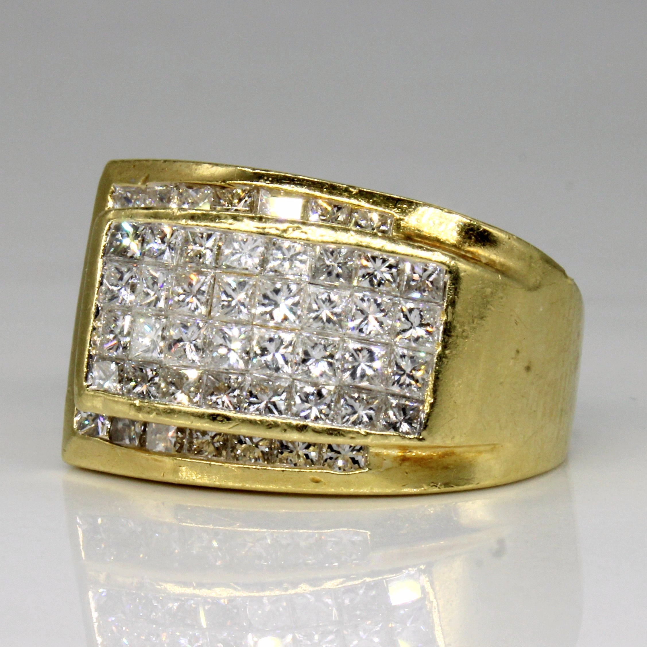 Princess Cut Diamond Cluster Ring | 2.20ctw | SZ 6 |