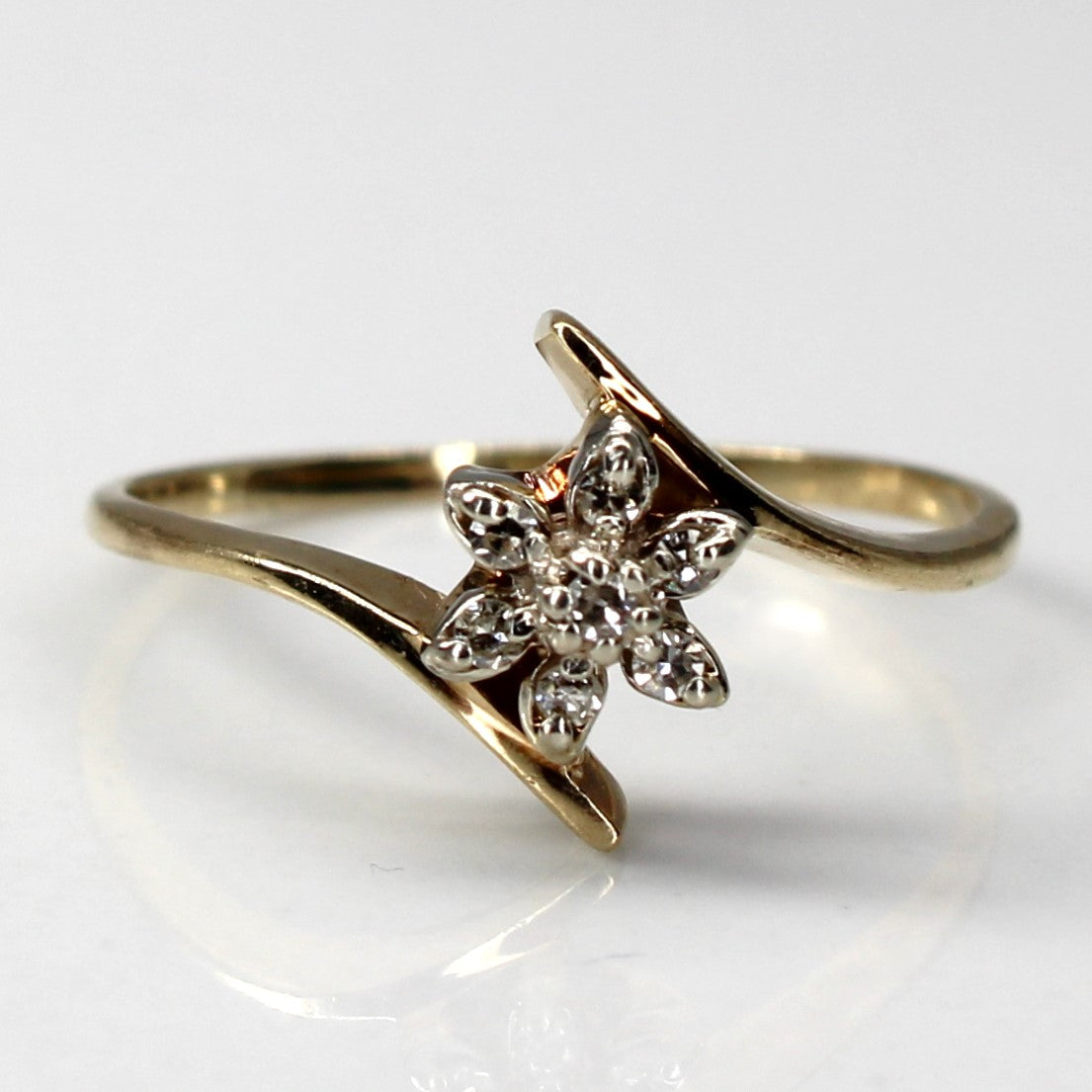Bypass Cluster Diamond Ring | 0.08ctw | SZ 4.75 |