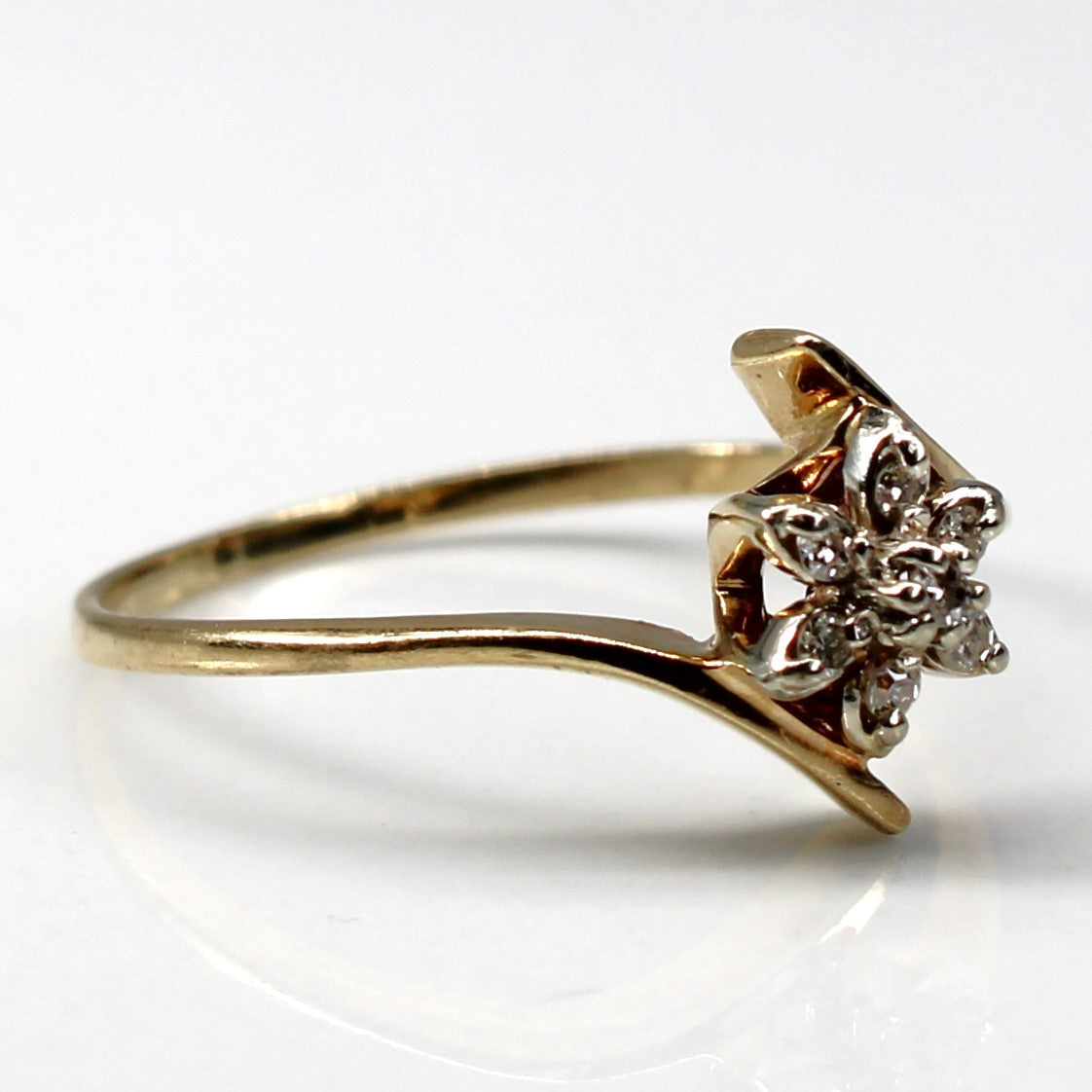 Bypass Cluster Diamond Ring | 0.08ctw | SZ 4.75 |