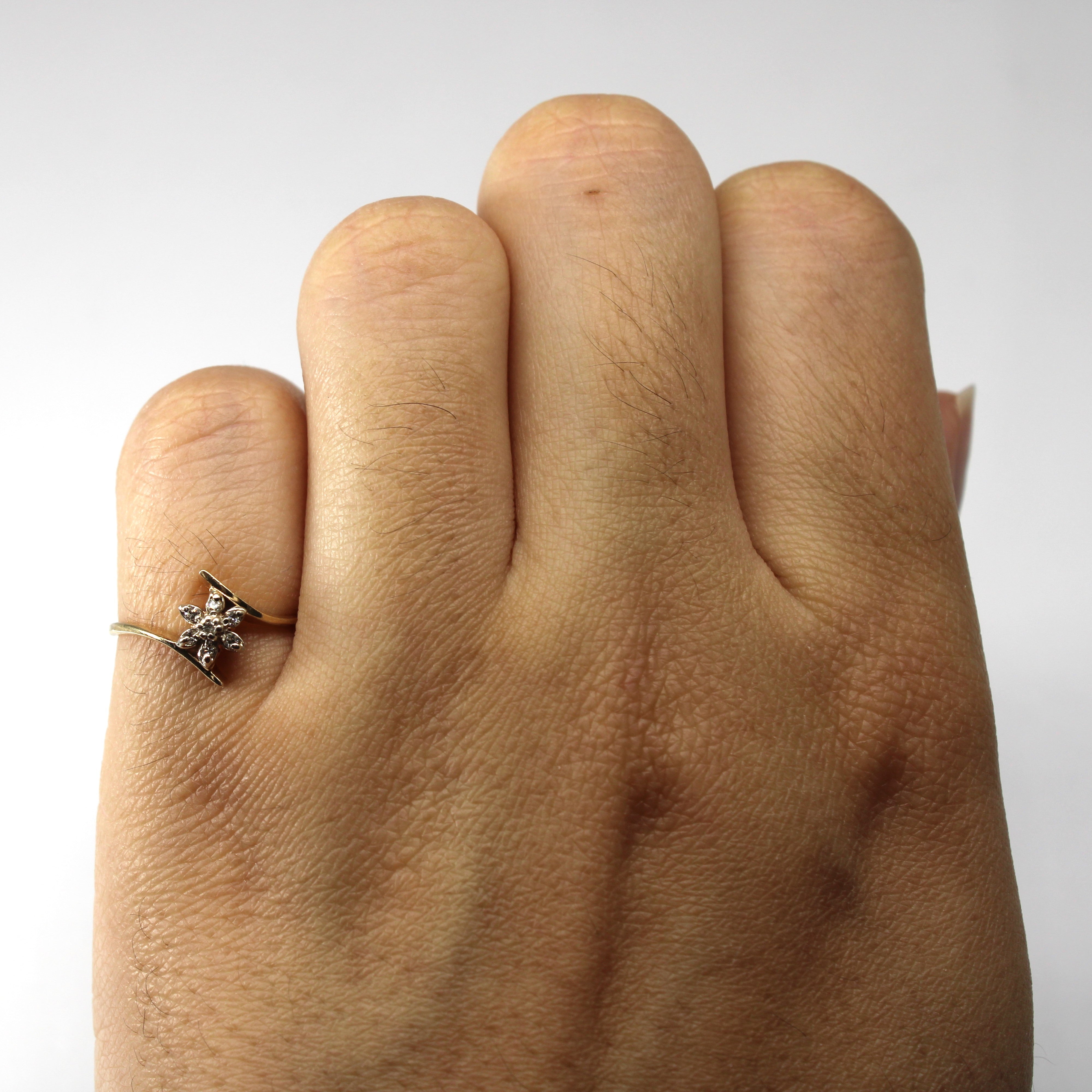 Bypass Cluster Diamond Ring | 0.08ctw | SZ 4.75 |