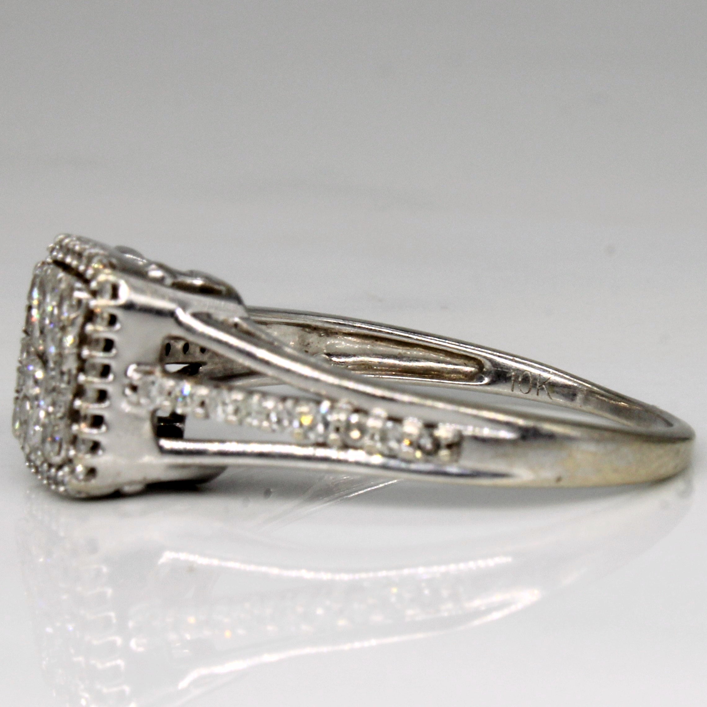 Diamond Cluster Engagement Ring | 0.40ctw | SZ 8.25 |