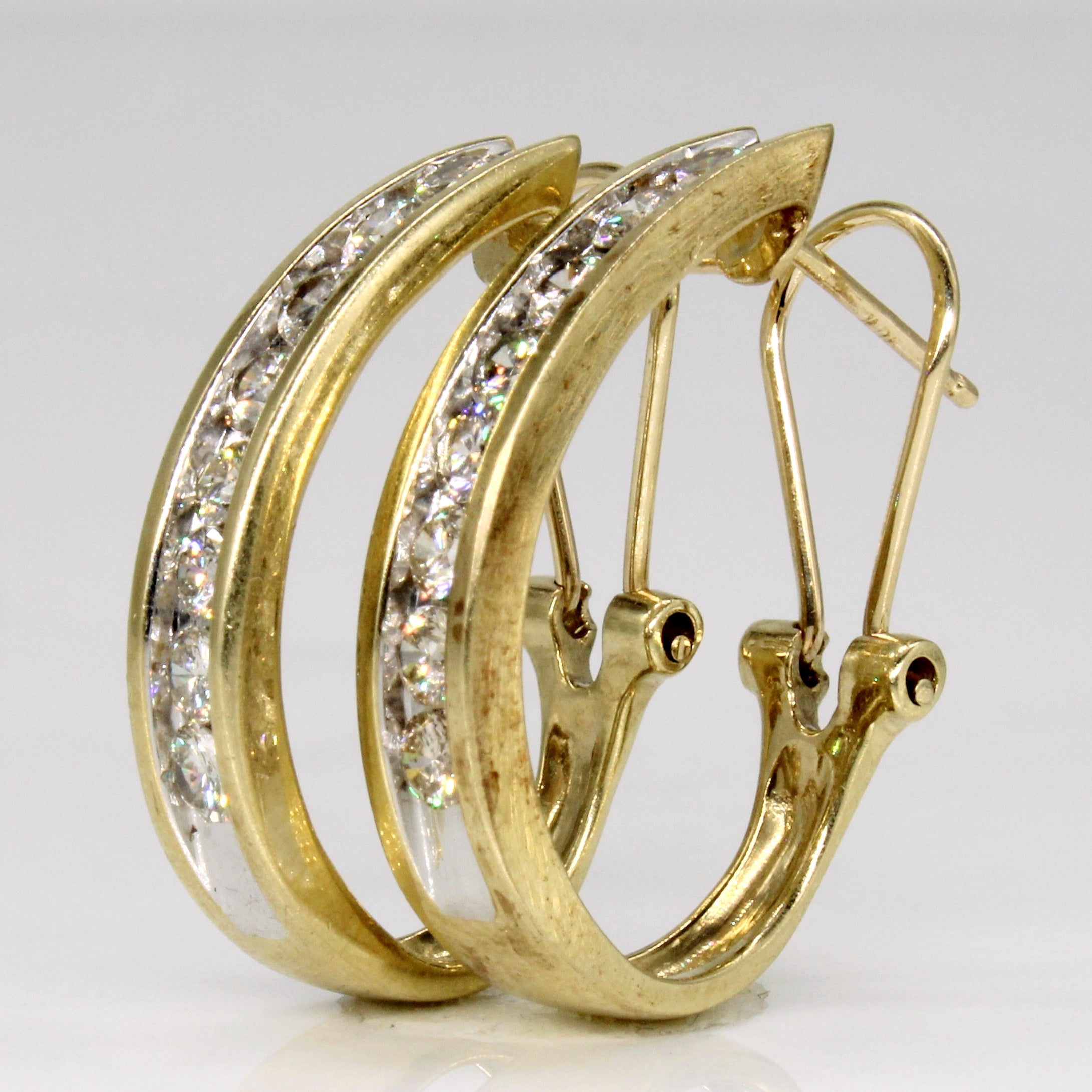 Boucles d'oreilles créoles en diamant | 1,00 ct |
