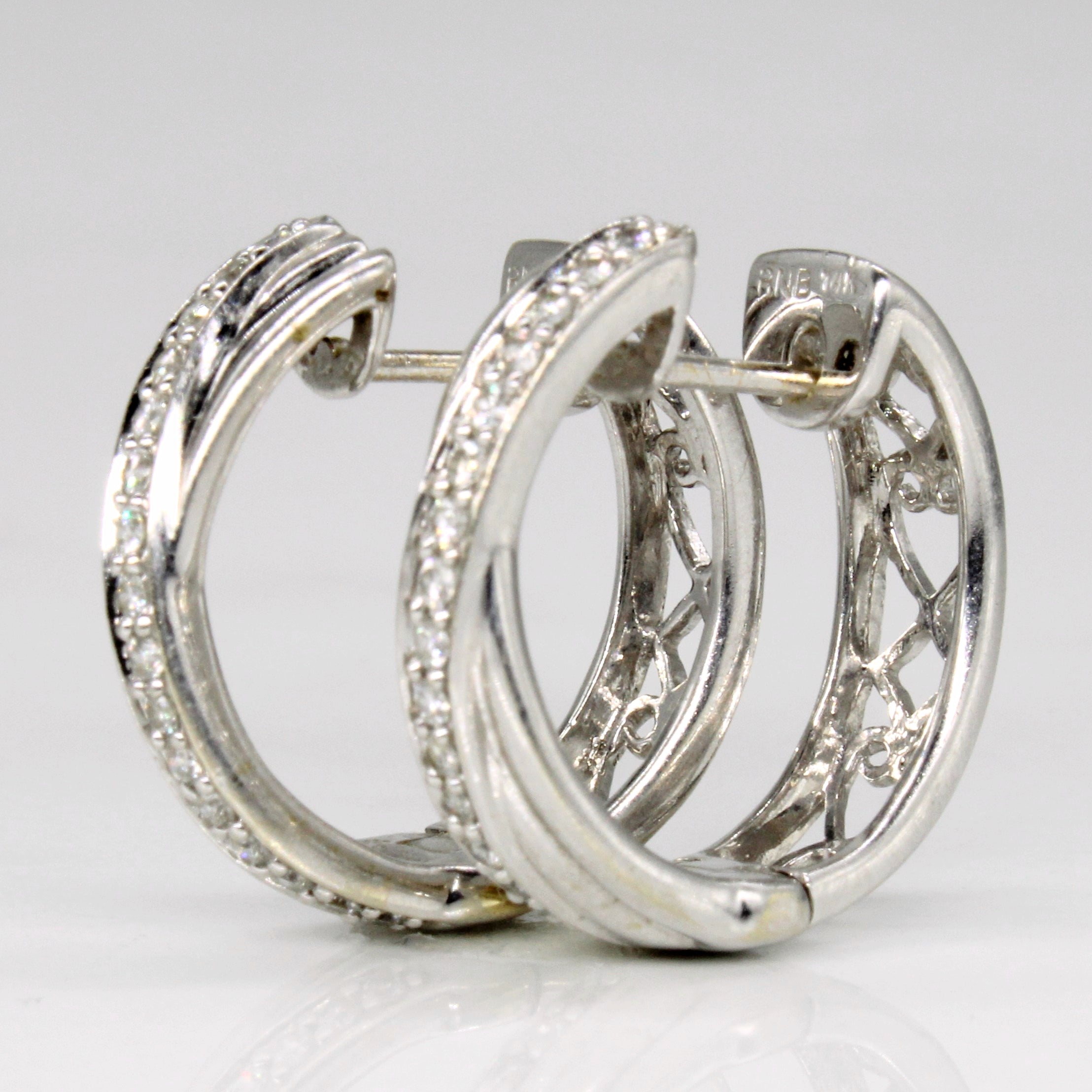 Diamond Hoop Earrings | 0.32ctw |