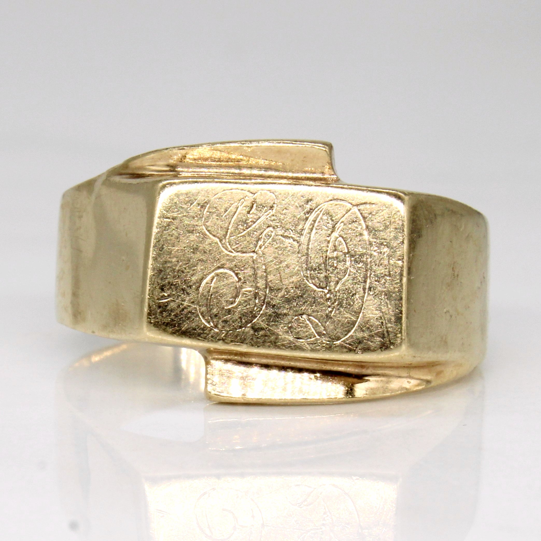 10k Yellow Gold Initial Ring | SZ 8.75 |