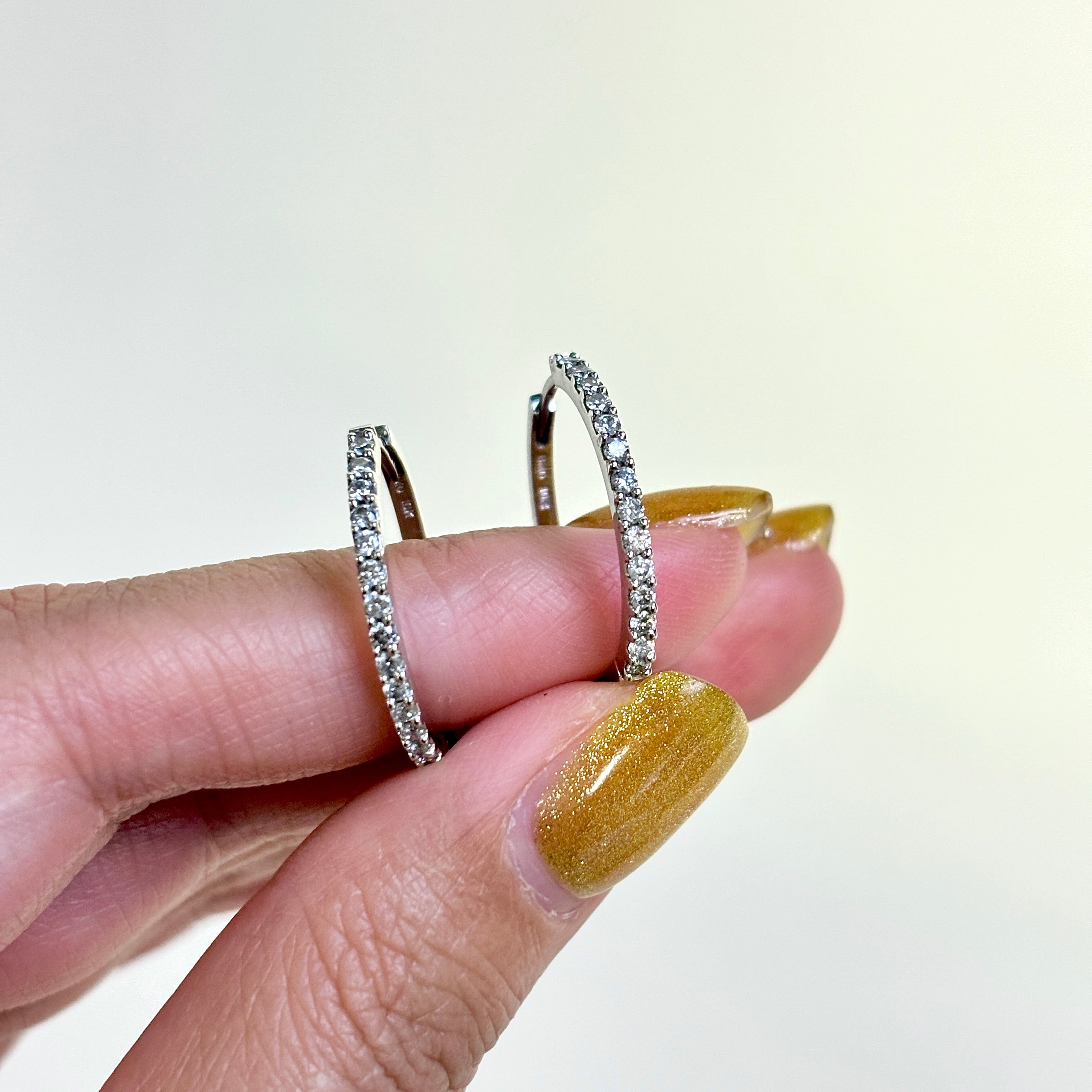 10k White Gold Diamond Hoops | 0.56ctw |