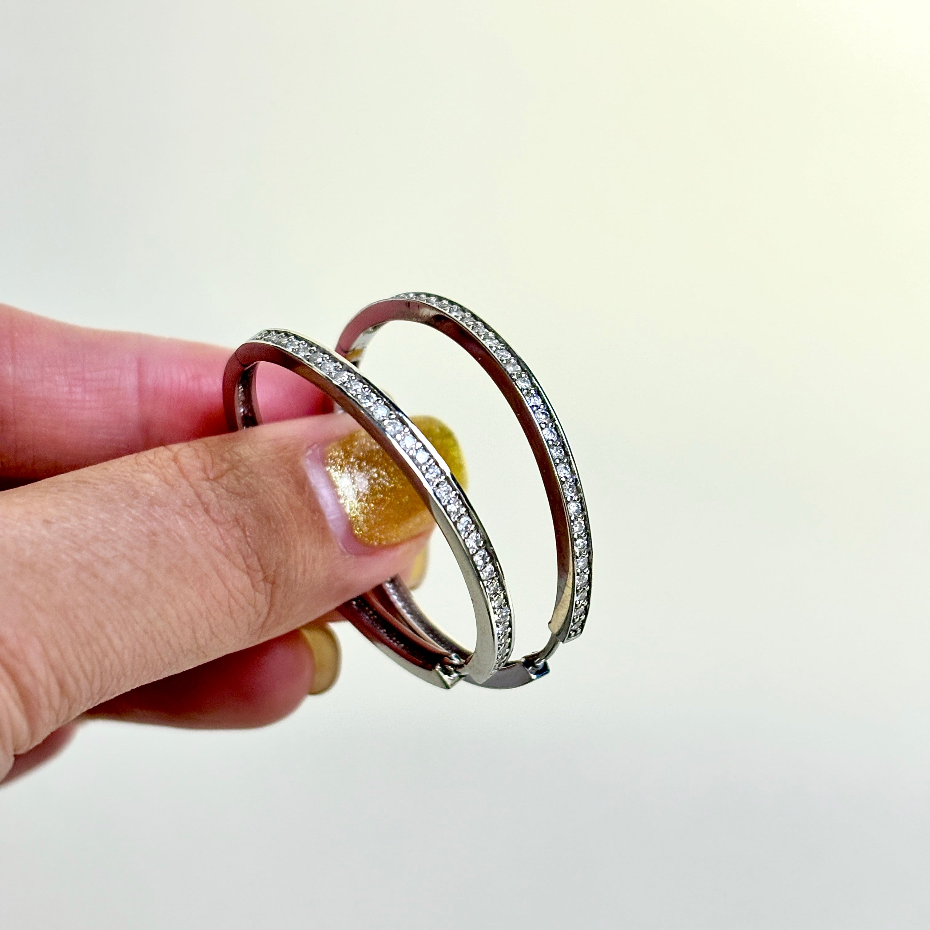 10k White Gold Diamond Hoops | 0.65ctw |