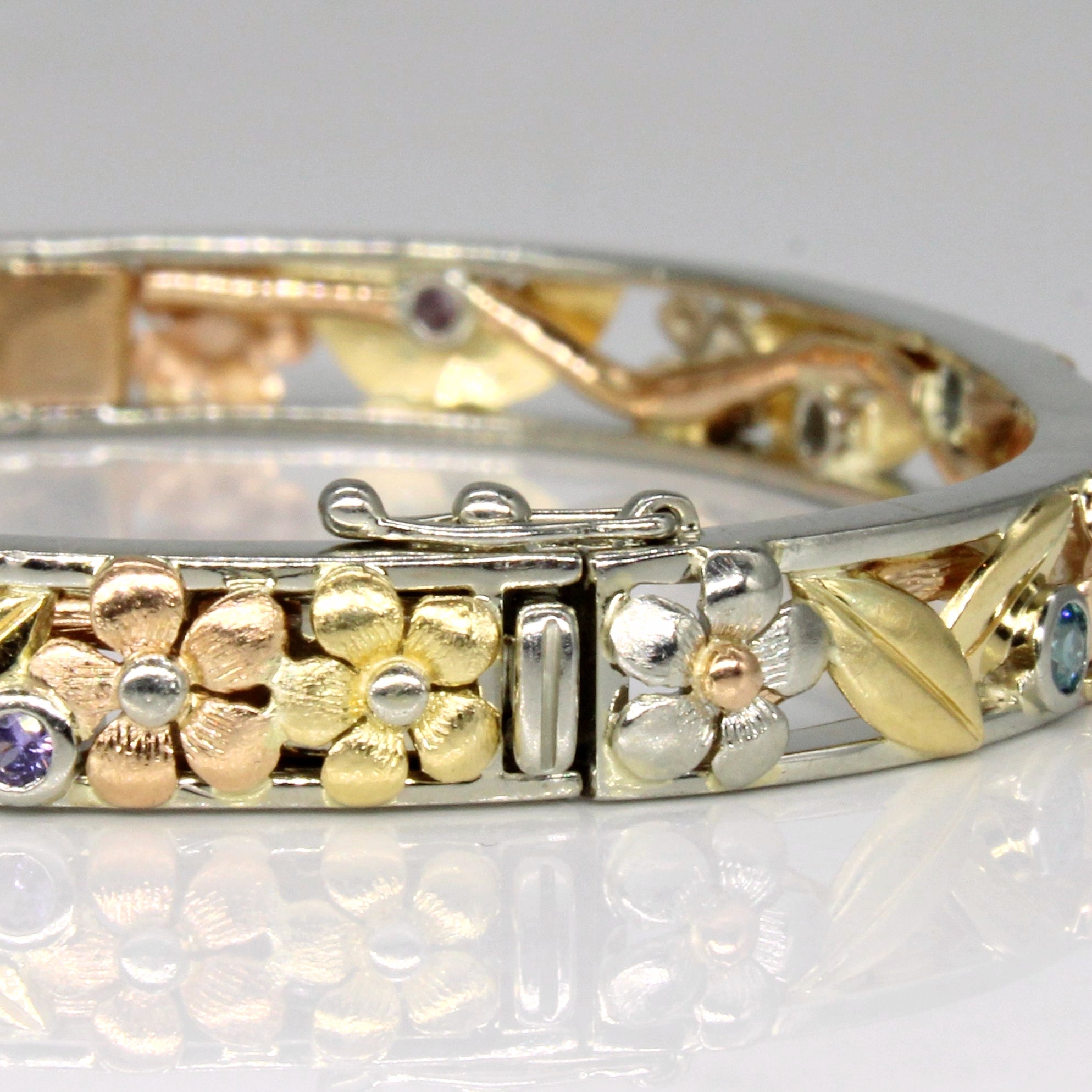 Multi Gem Floral Bracelet | 0.43ctw | 6" |