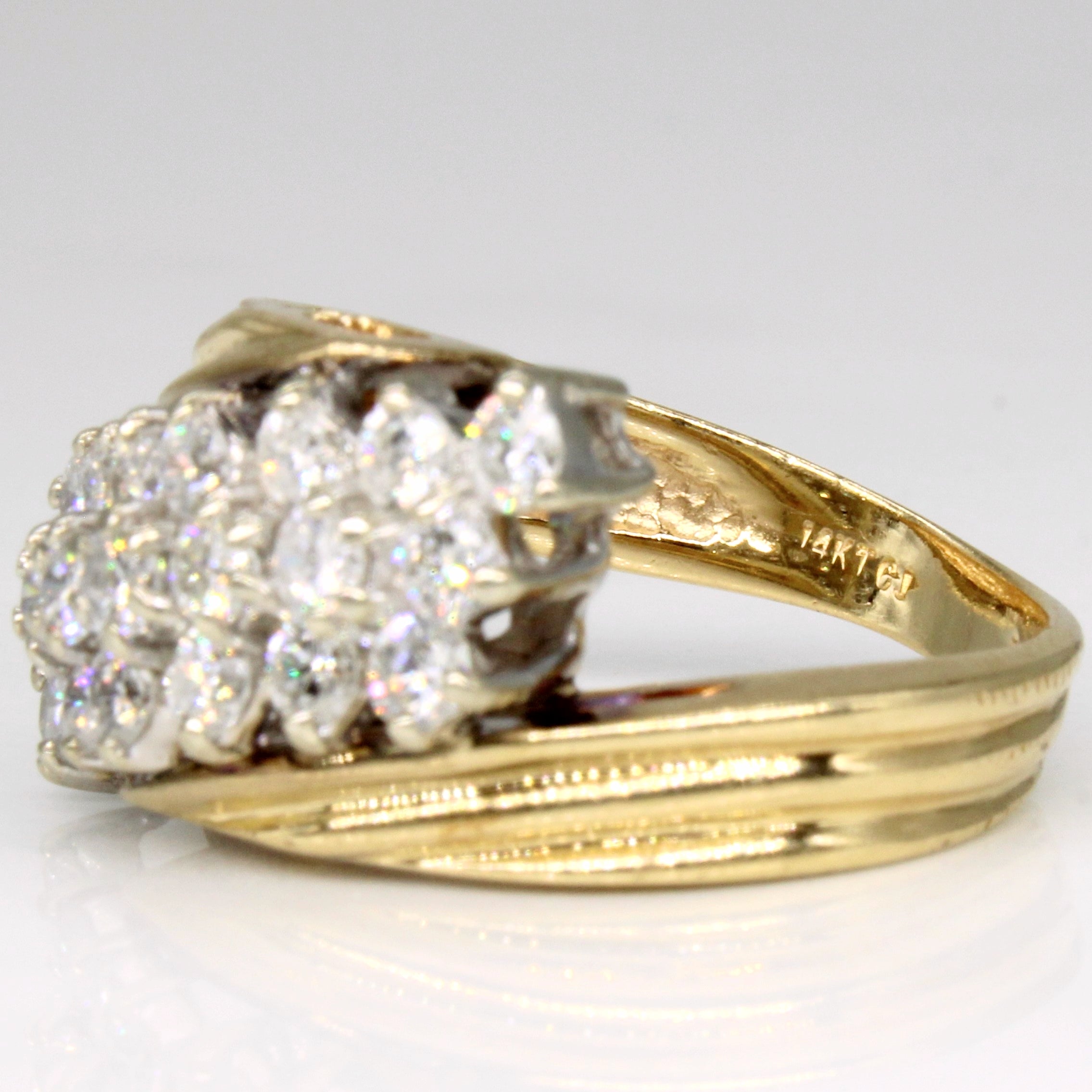 Bague cascade de diamants | 1,56 ct | Taille 6,75 |