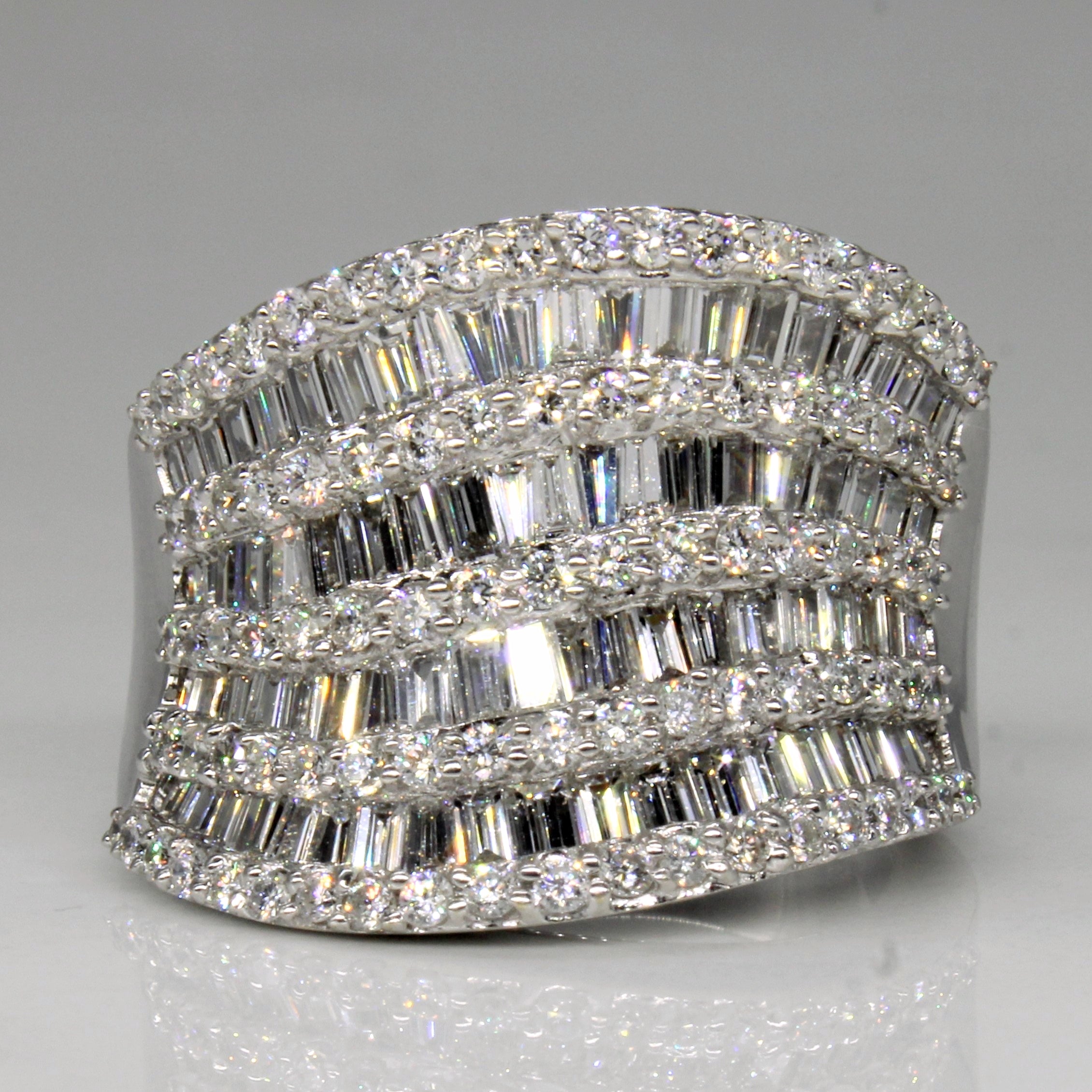 Bague cascade de diamants | 2,50 ct | Taille 7,25 |