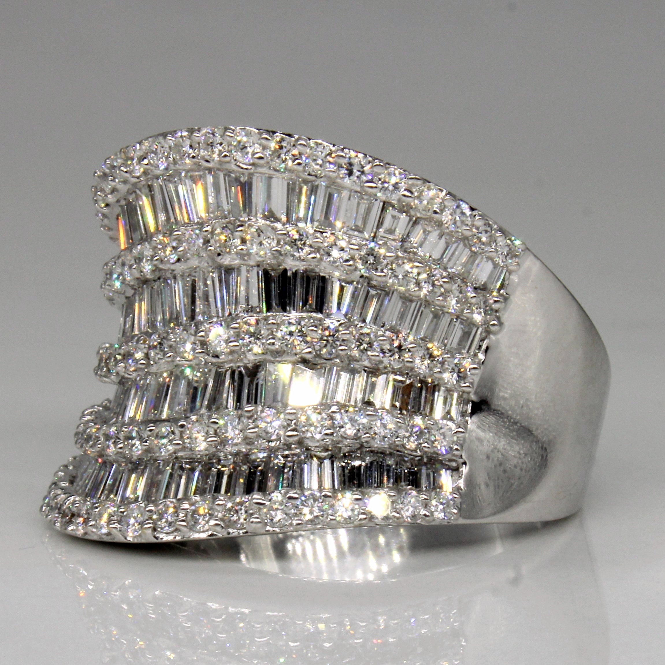 Bague cascade de diamants | 2,50 ct | Taille 7,25 |