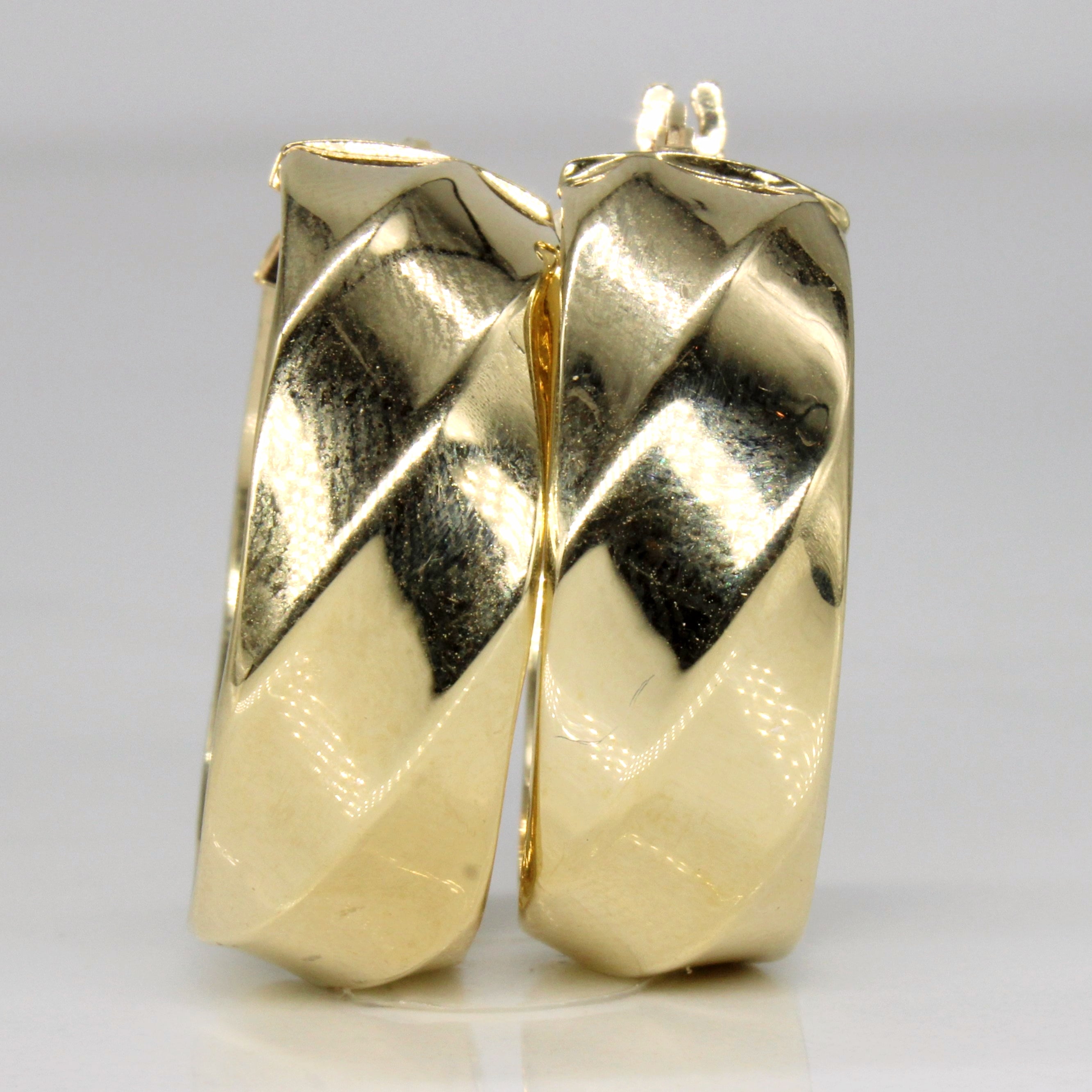 14k Yellow Gold Hoop Earrings