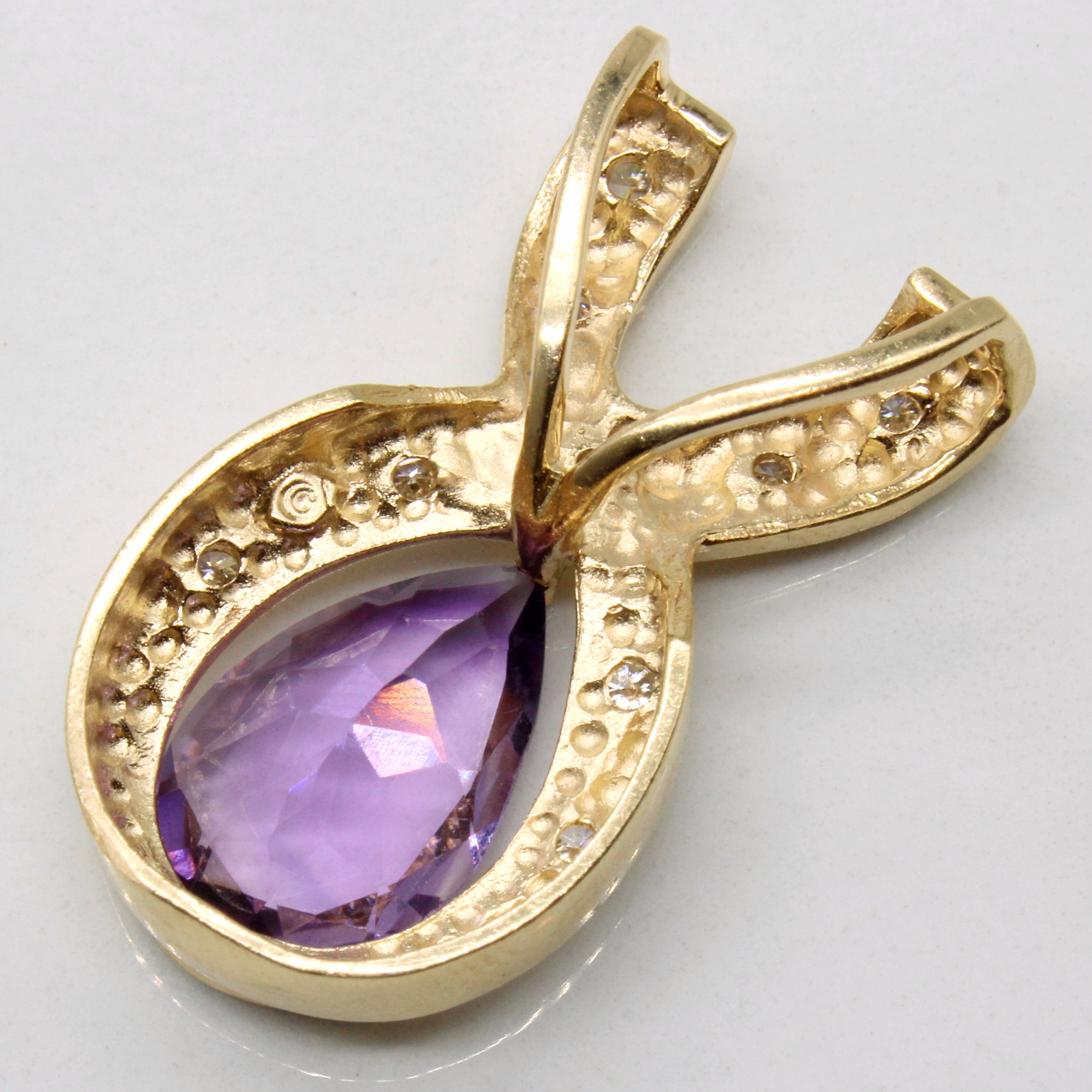 Amethyst & Diamond Pendant | 2.75ct, 0.23ctw |