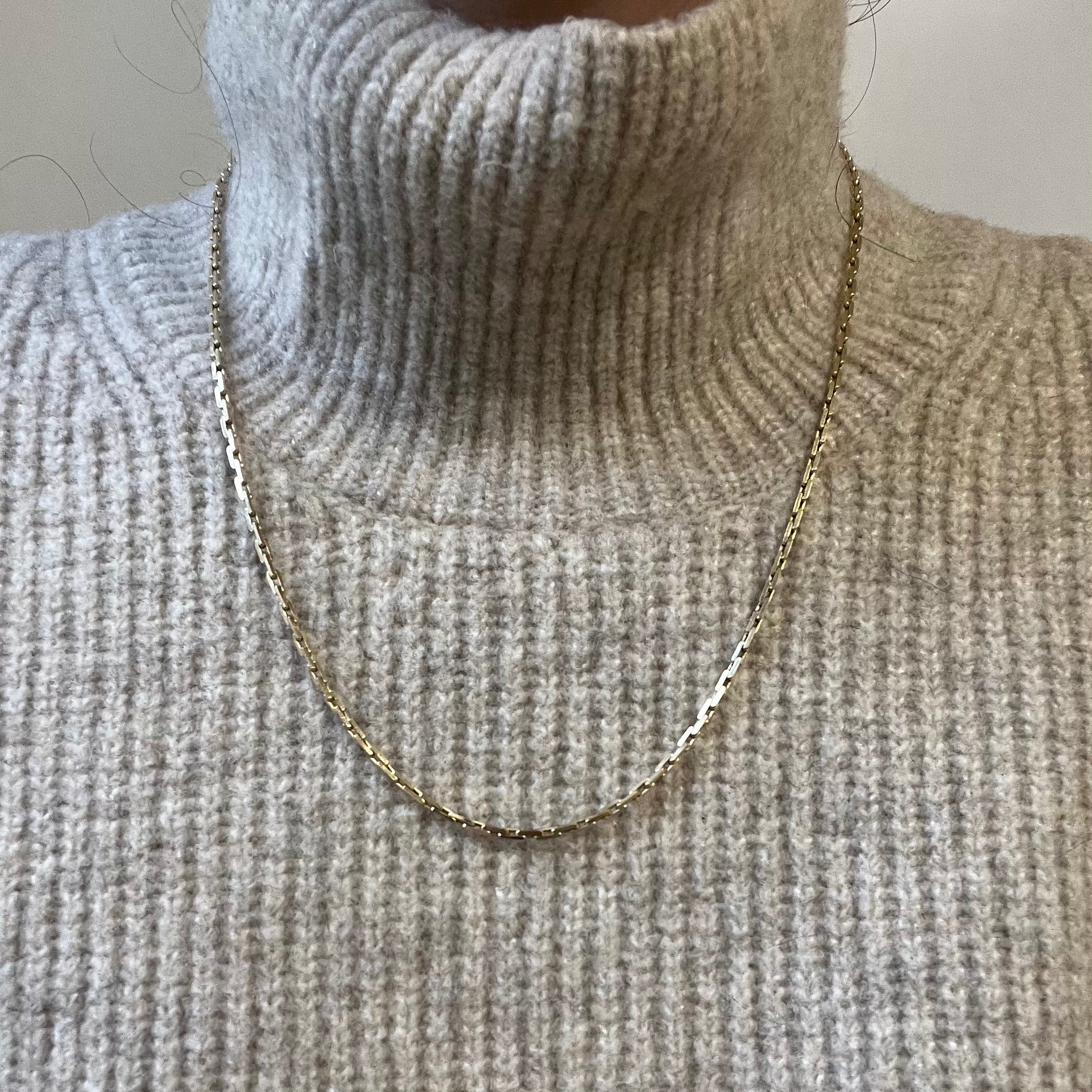 10k Yellow Gold Elongated Cable Chain | 20.25" |