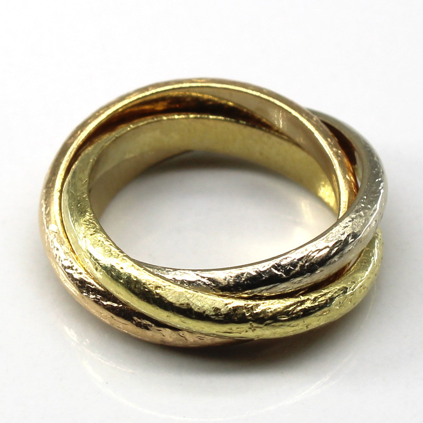 Vintage Italian Tri Tone Gold Rolo Ring | SZ 5 |