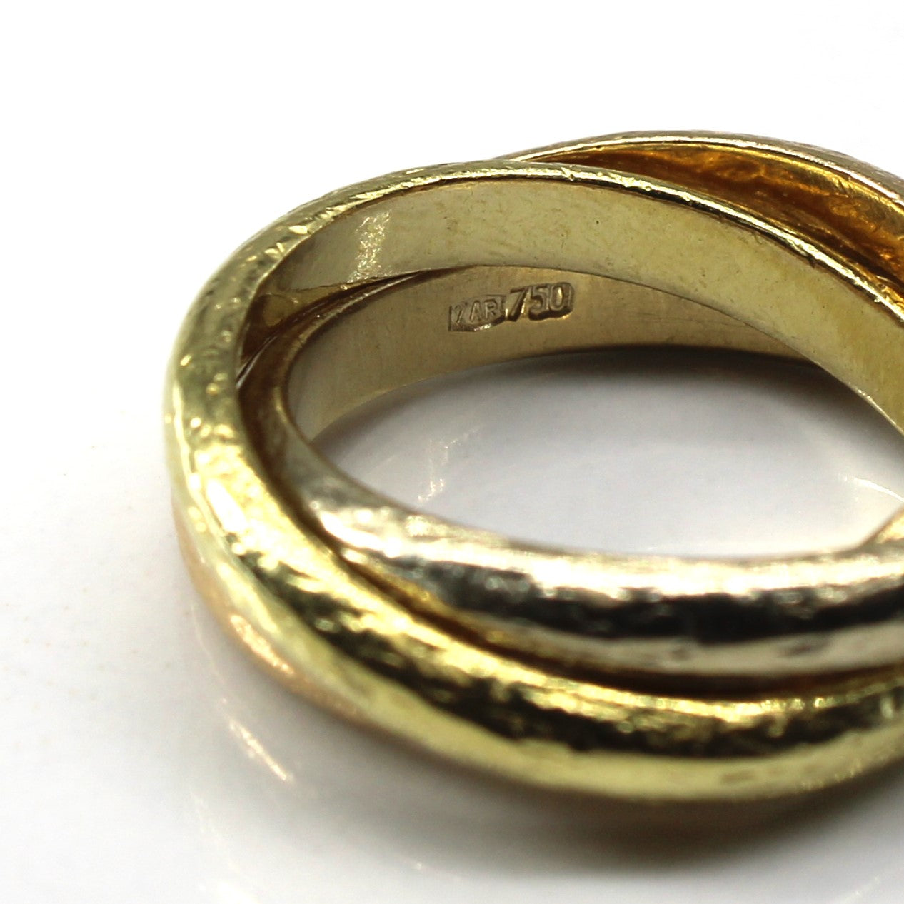 Vintage Italian Tri Tone Gold Rolo Ring | SZ 5 |