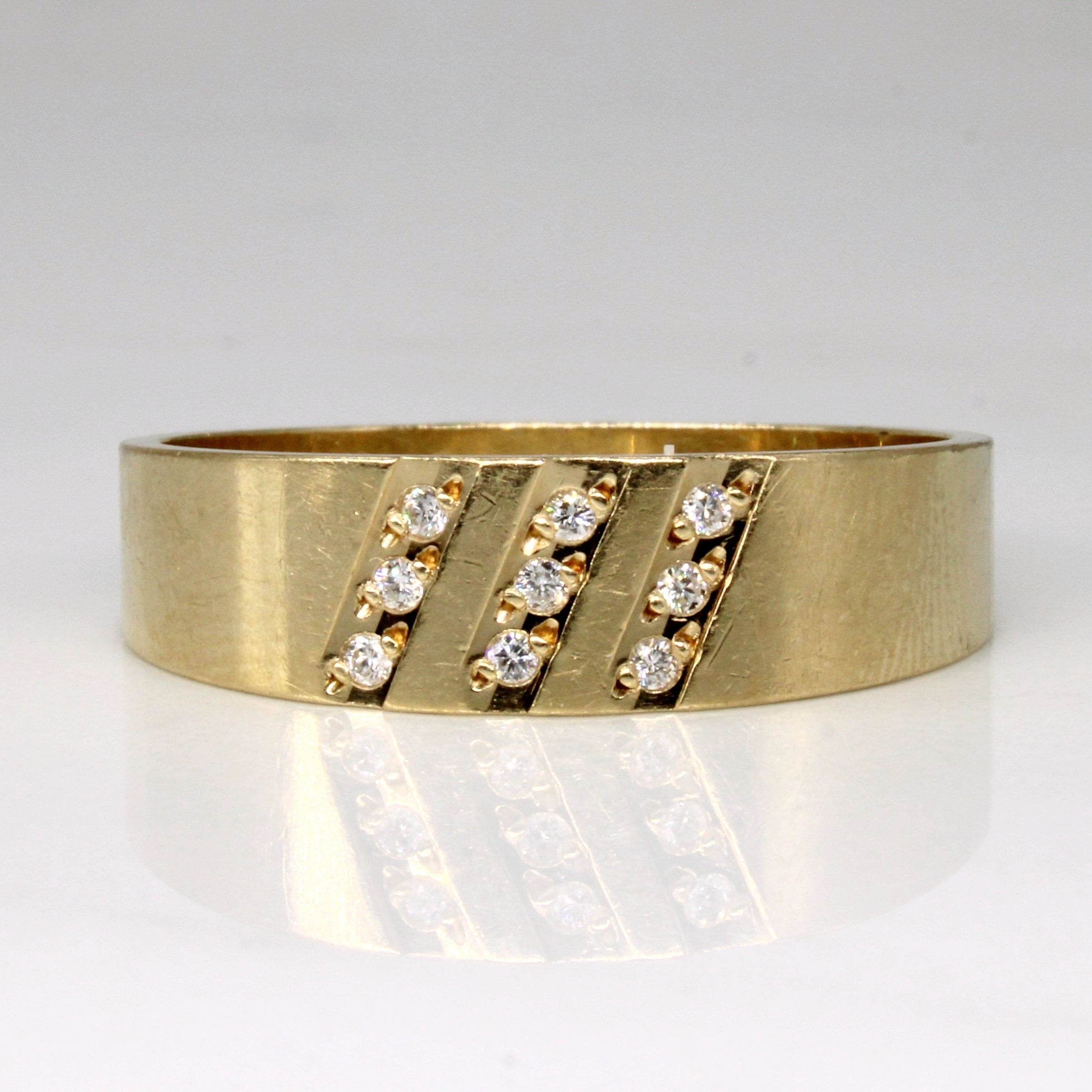 Channel Set Diamond Ring | 0.09ctw | SZ 13.25 |