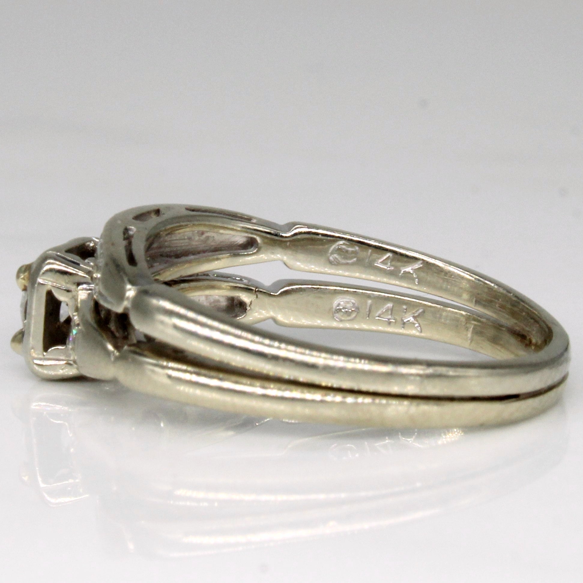 Diamond Fused Wedding Ring Set | 0.16ctw | SZ 5.75 |