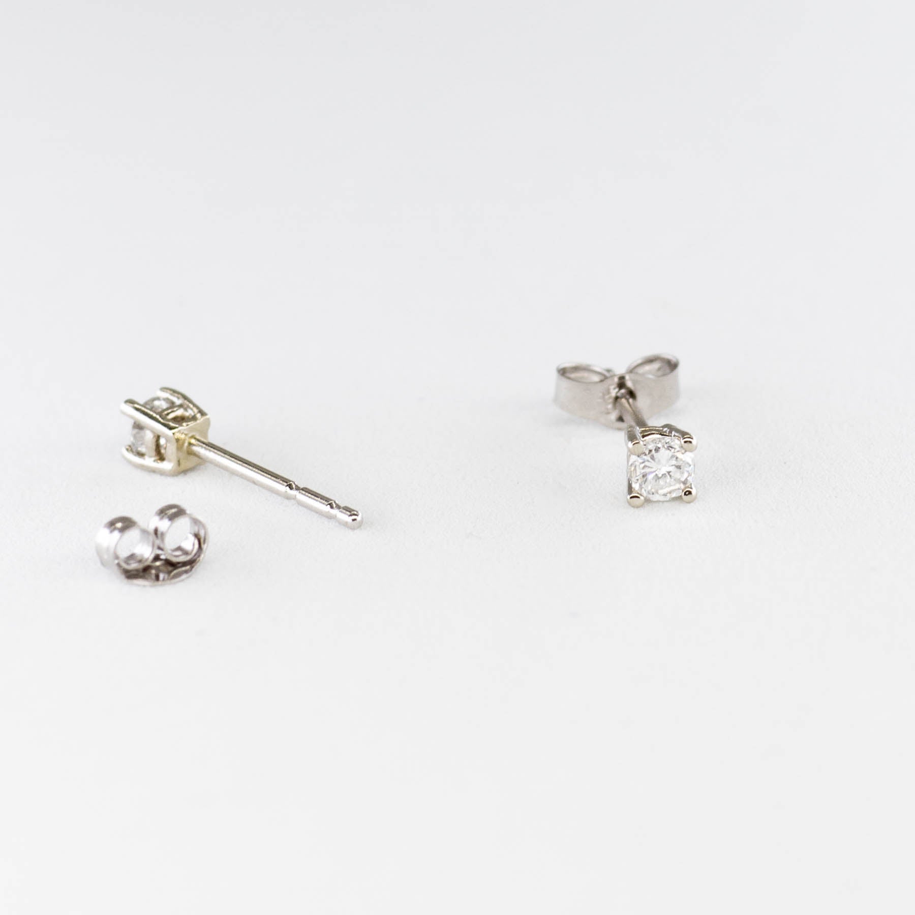 '100 Ways' White Gold Diamond Small Studs | 1/8 ctw |