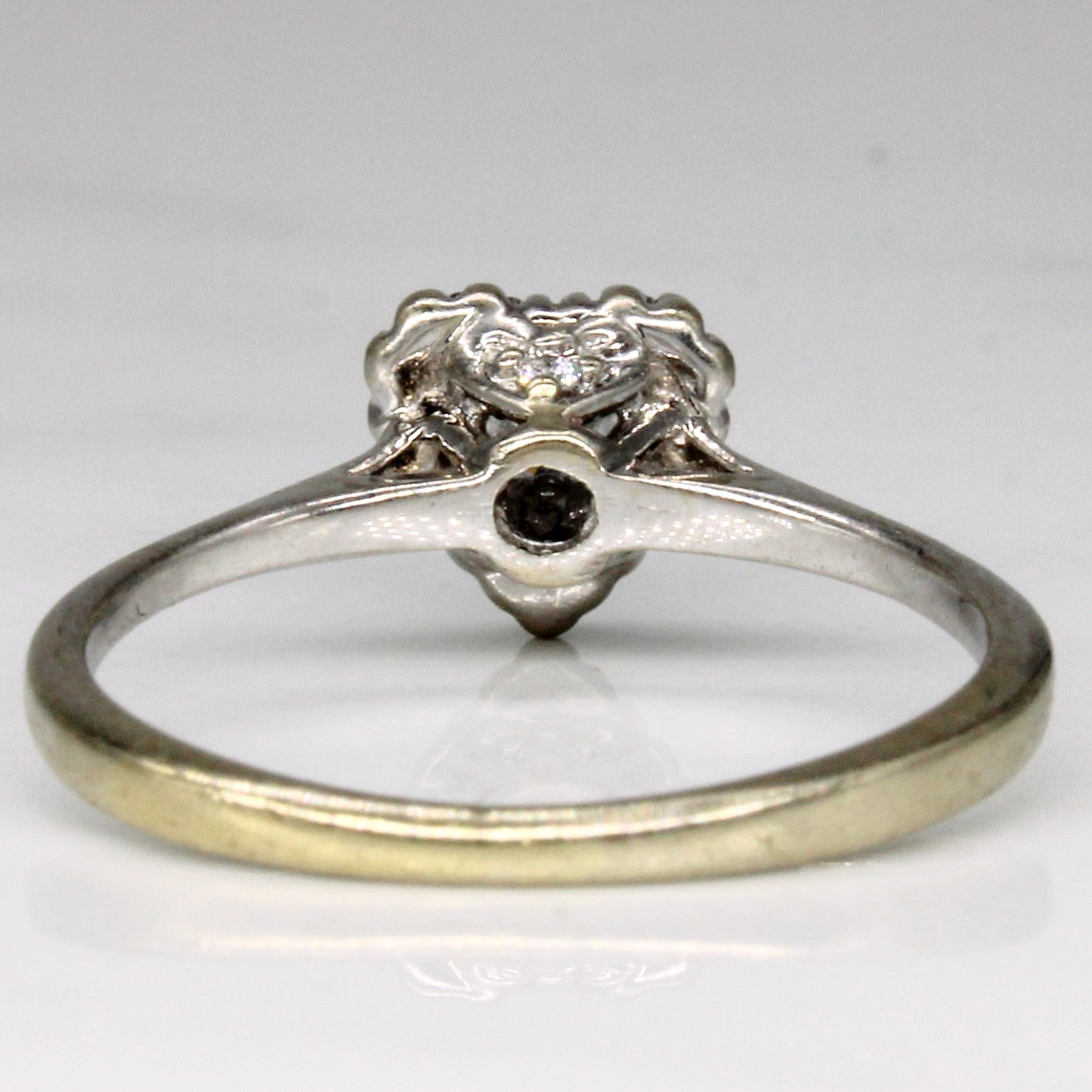 Bague de promesse en diamant taille cœur | 0,31 ct | Taille 6,25 |