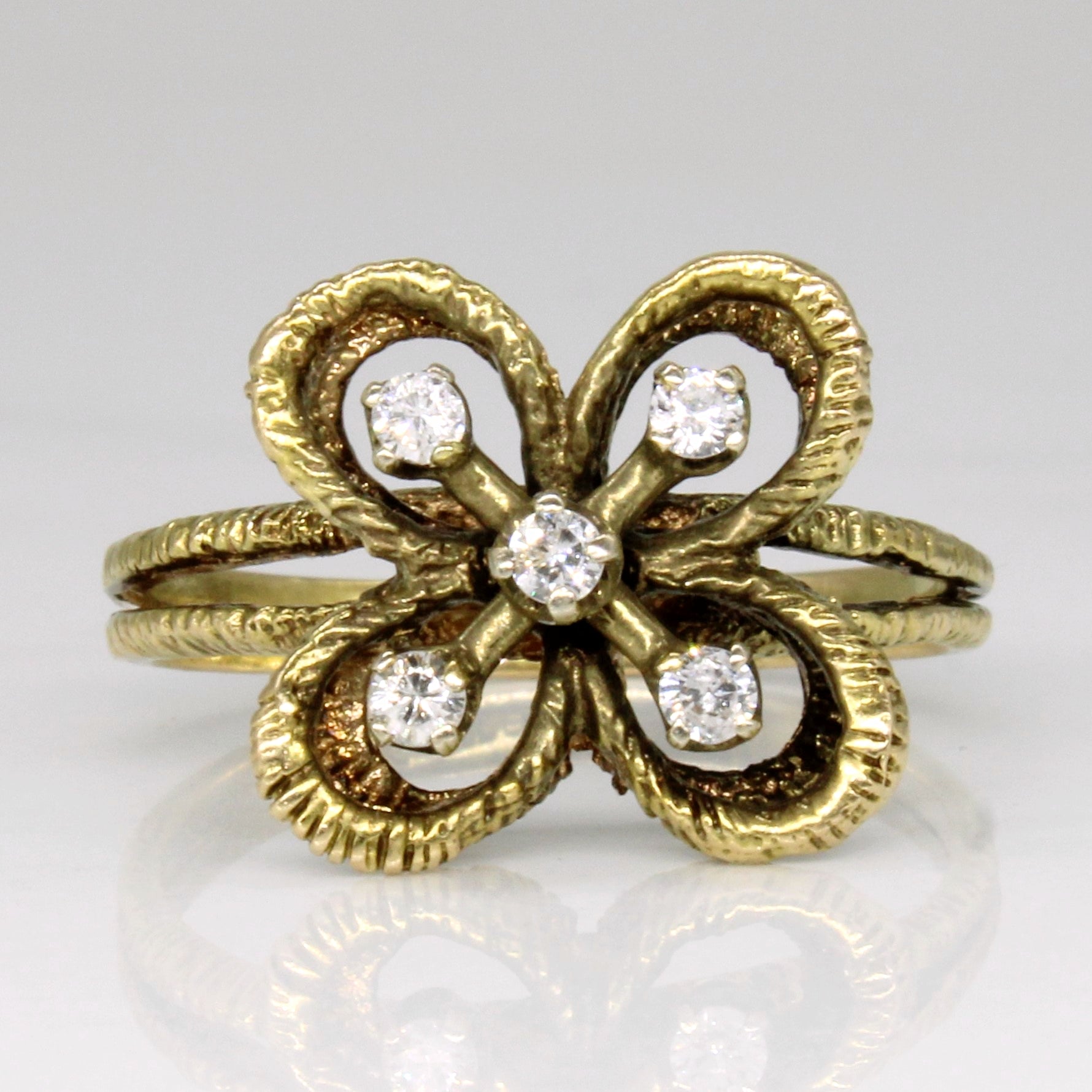 Diamond Flower Ring | 0.15ctw | SZ 7.25 |
