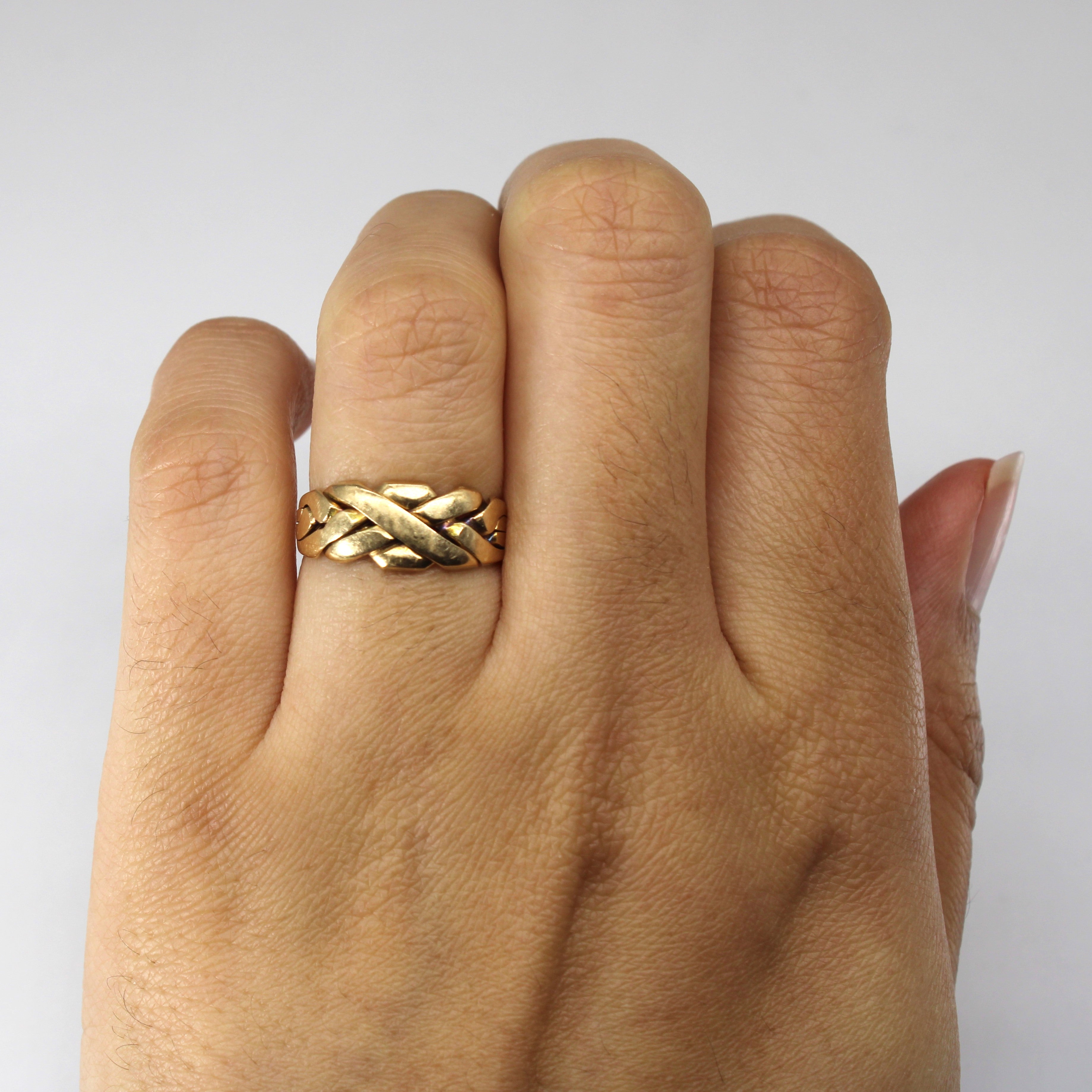 14k Yellow Gold Puzzle Ring | SZ 5.5 |