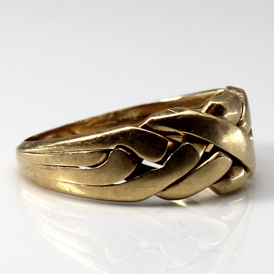 14k Yellow Gold Puzzle Ring | SZ 5.5 |