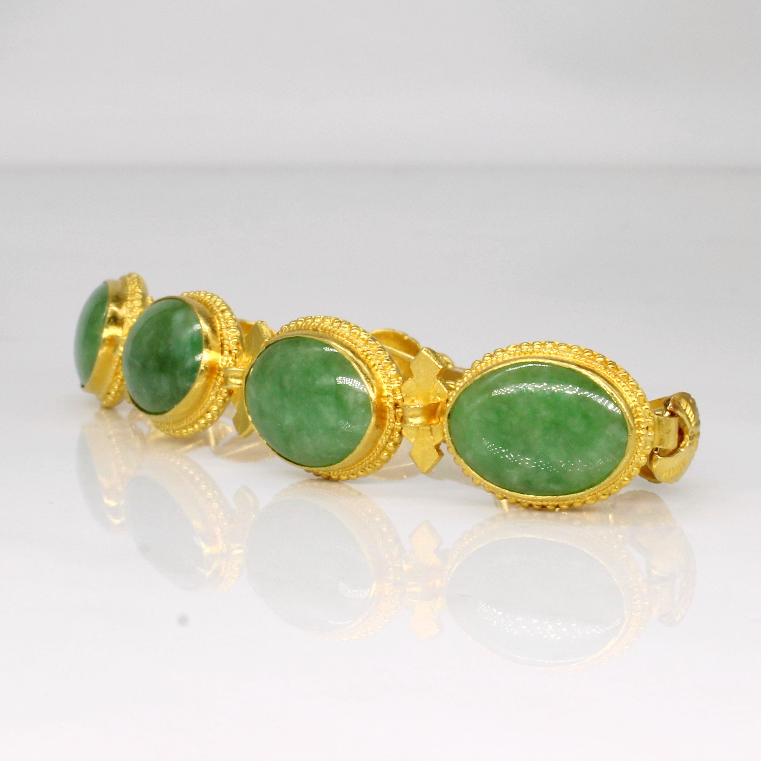 Jadeite 22k Bracelet | 18.00ctw | 6" |